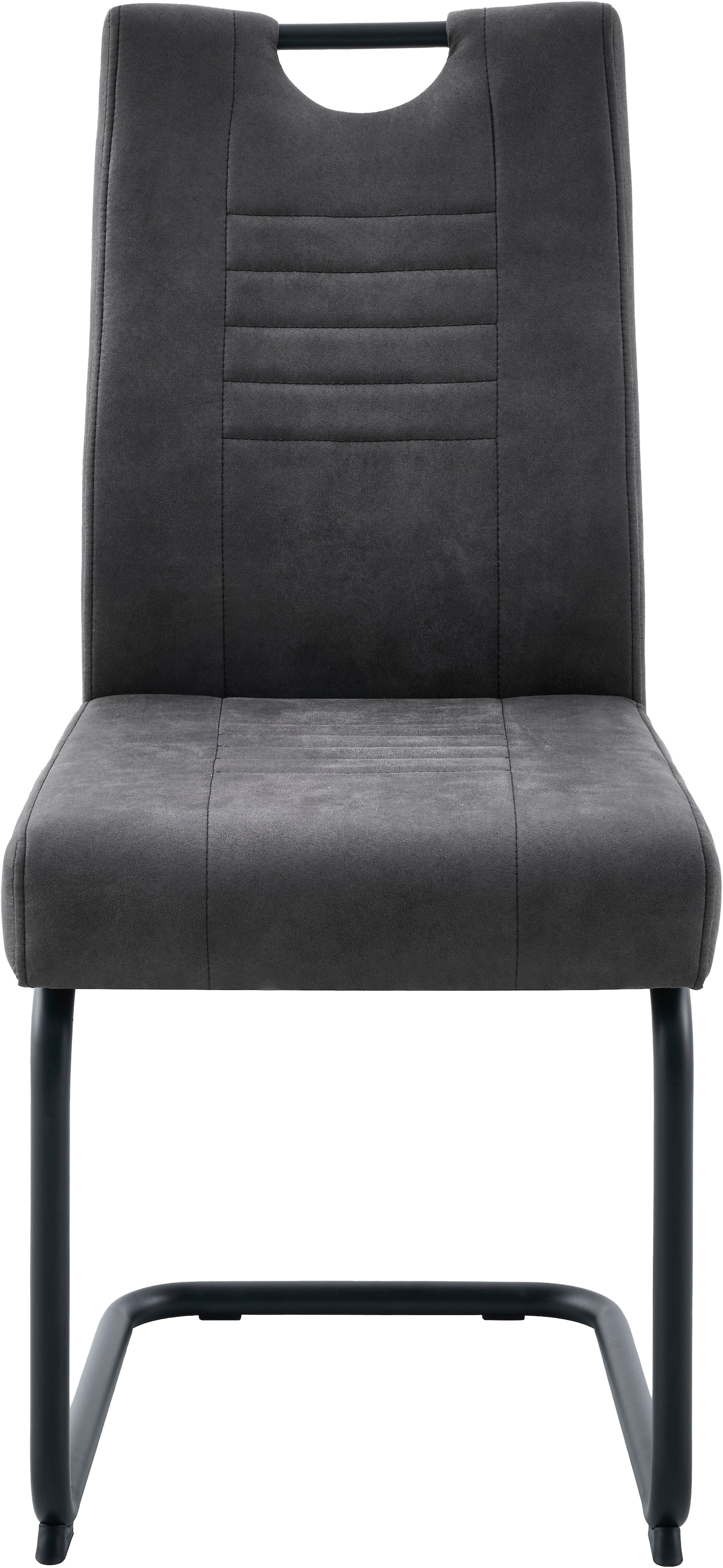 OTTO home Essgruppe »"Altona", Esstisch ausziehbar plus 6 Stühle, TOPSELLER!« Esstisch ausziehbar 140 - 180 cm, 6 Freischwinger, 7 tlg. tlg. Säulentisch 140-180x90 cm, Stuhl mit Federkorb, 140 kg belastbar