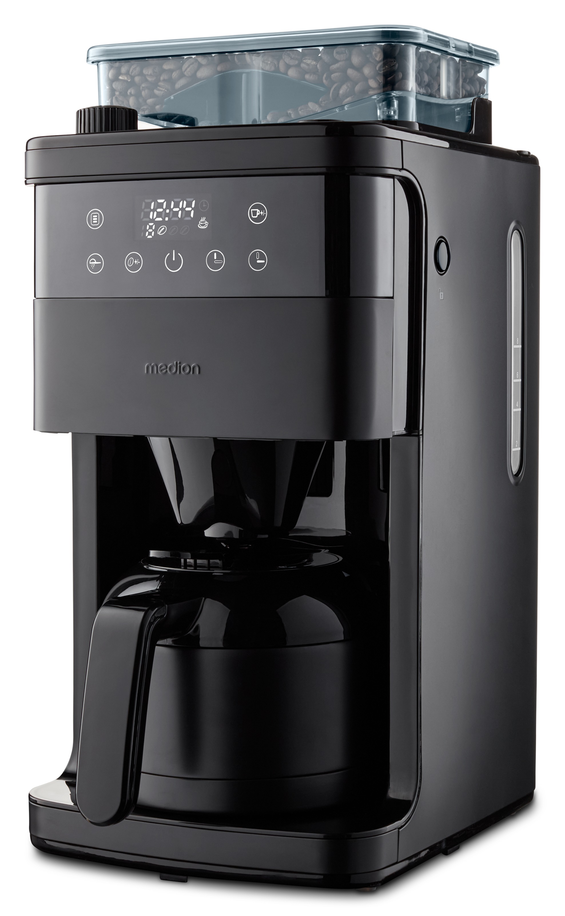 Medion Kaffeemaschine mit Mahlwerk "MD 19911, 8 Mahlstufen, 1 L Wassertank, günstig online kaufen