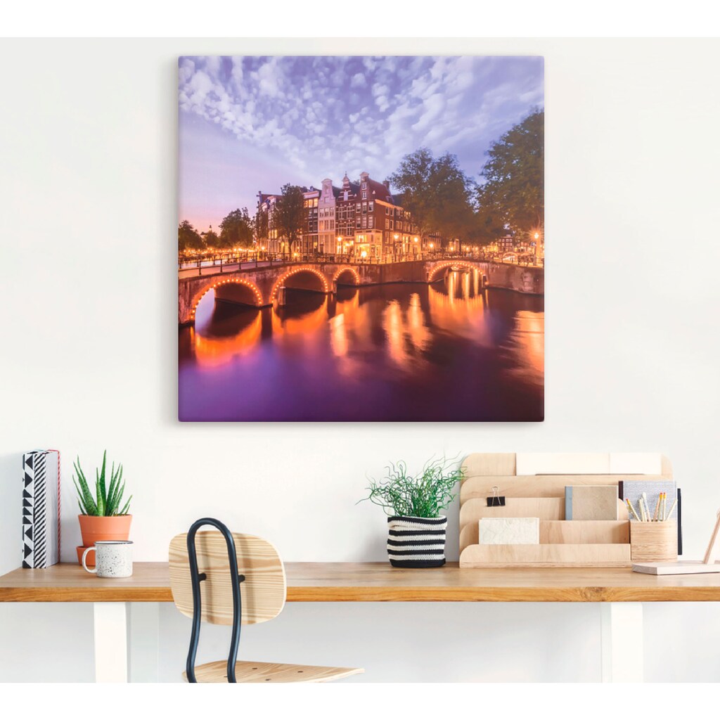 Artland Wandbild »Amsterdam Keizersgracht Leidsegracht«, Niederlande, (1 St.)