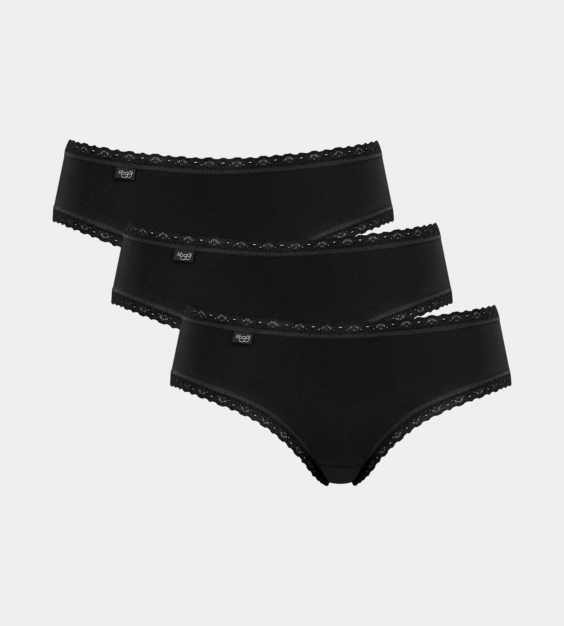 sloggi Hipster "24/7 Cotton Lace", (3er Pack), Taillen-und Beinabschlüsse a günstig online kaufen