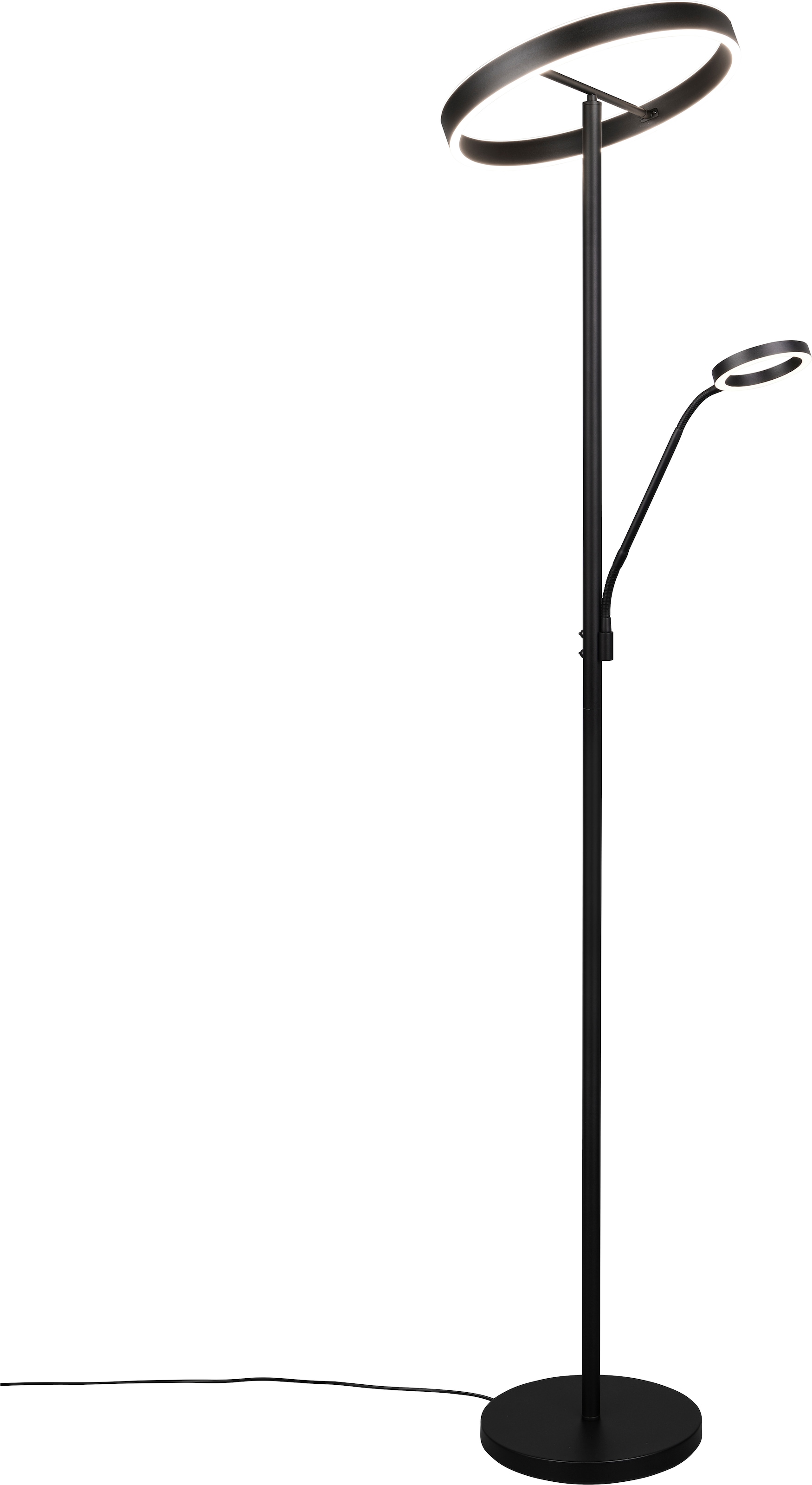 TRIO Leuchten LED Stehlampe »WILLIS, Stehleuchte mit Lesearm, Touch Dimmer, CCT 2700-3200-4000K« LED-Board 1 Stk. Farbwechsler Höhe 180cm, Fluterkopf und Lesearm schwenkbar, Fluter mit Leselicht