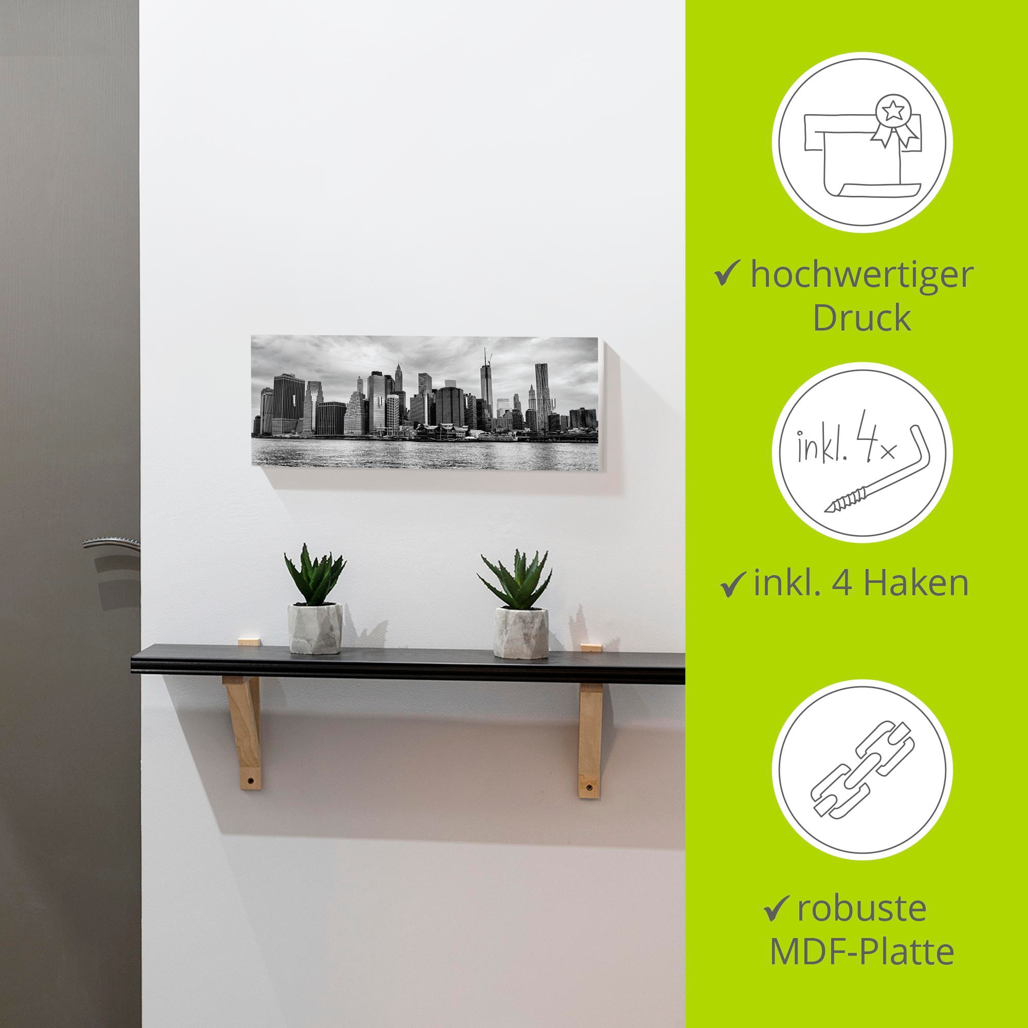 Artland Hakenleiste »Lower Manhattan Skyline«, MDF