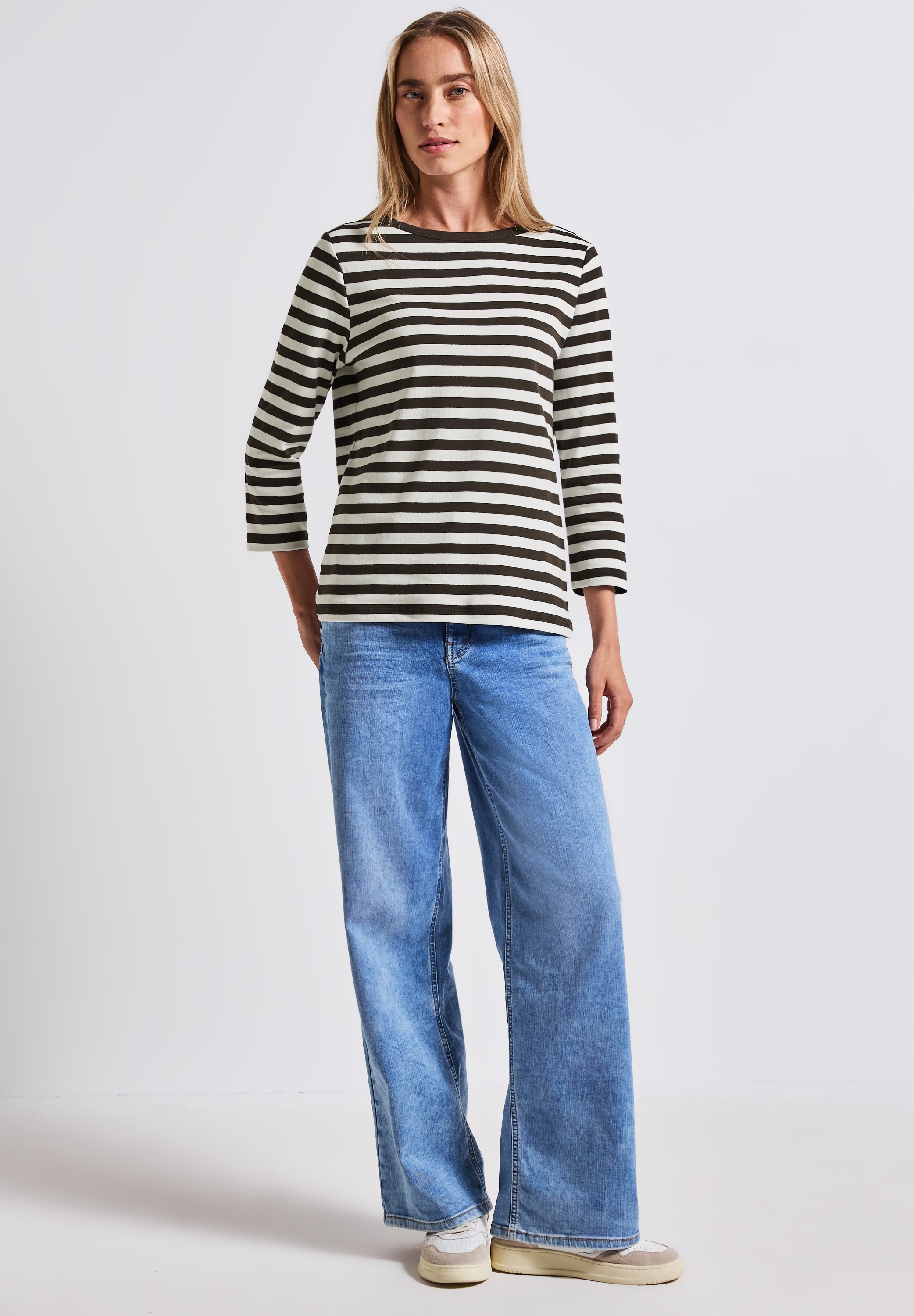 STREET ONE Rundhalsshirt, aus reiner Baumwolle