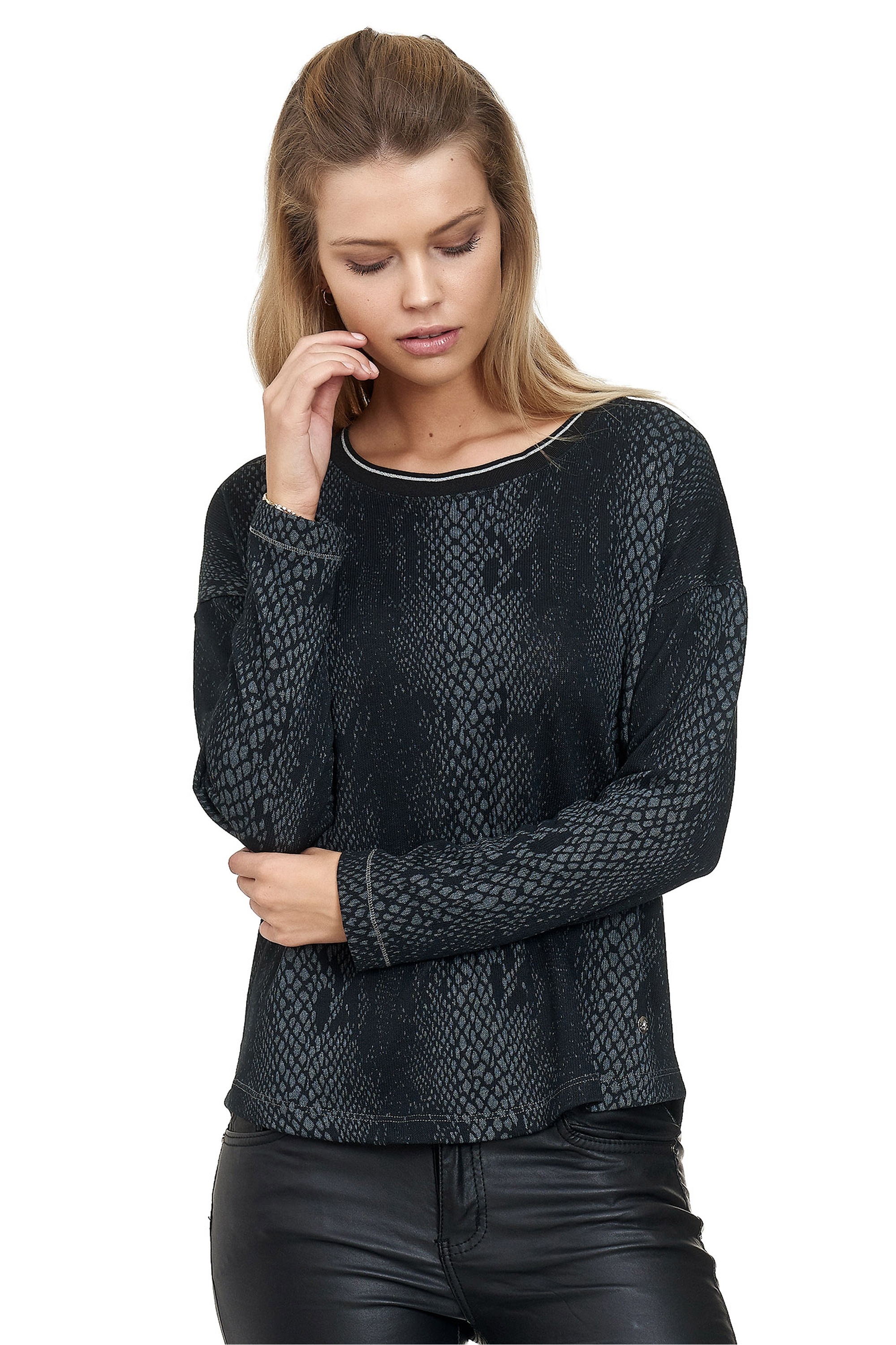 Decay Langarmshirt, mit tollem Schlangen-Muster