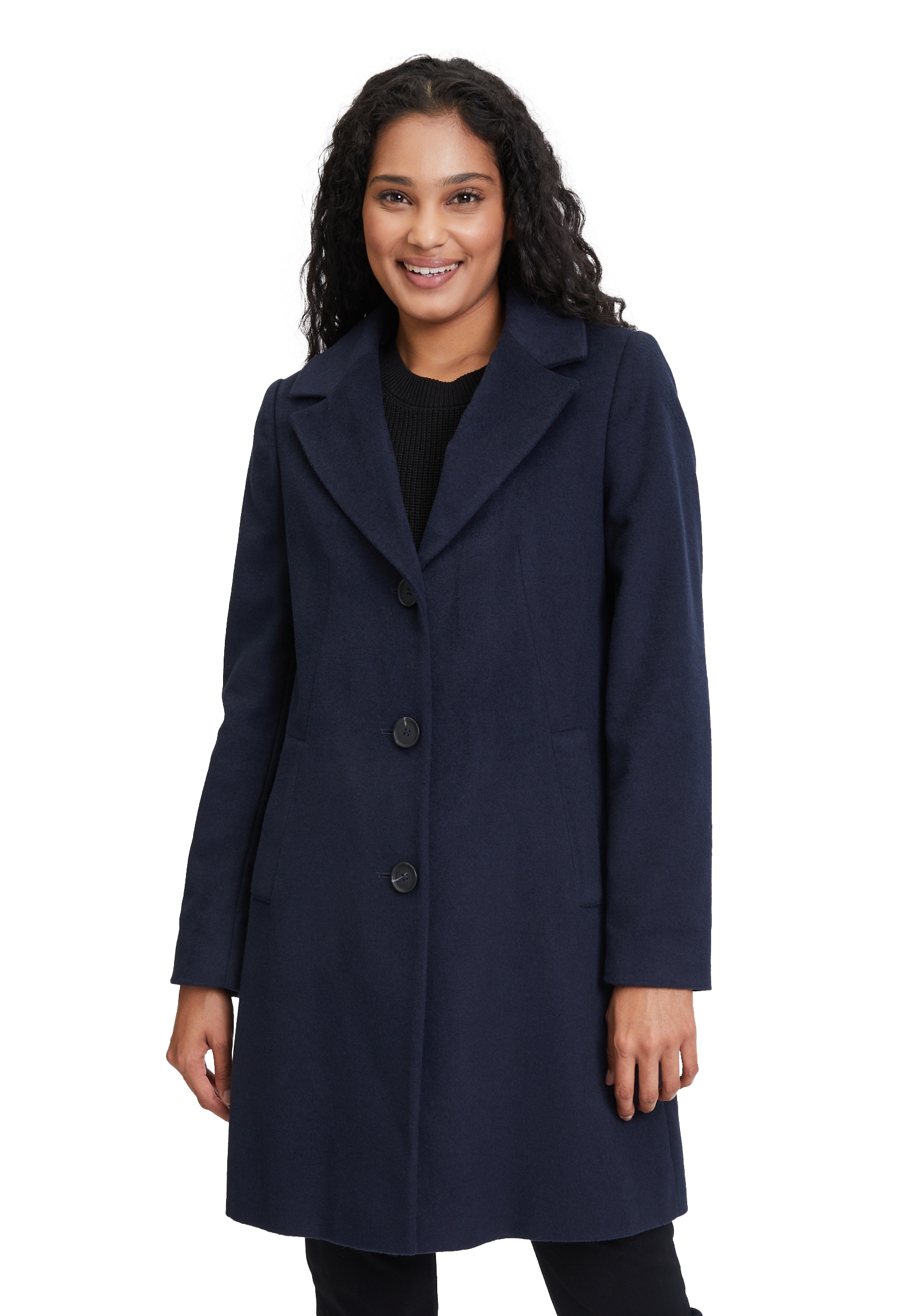 Betty Barclay Wolljacke "Betty Barclay Wollmantel mit Reverskragen"