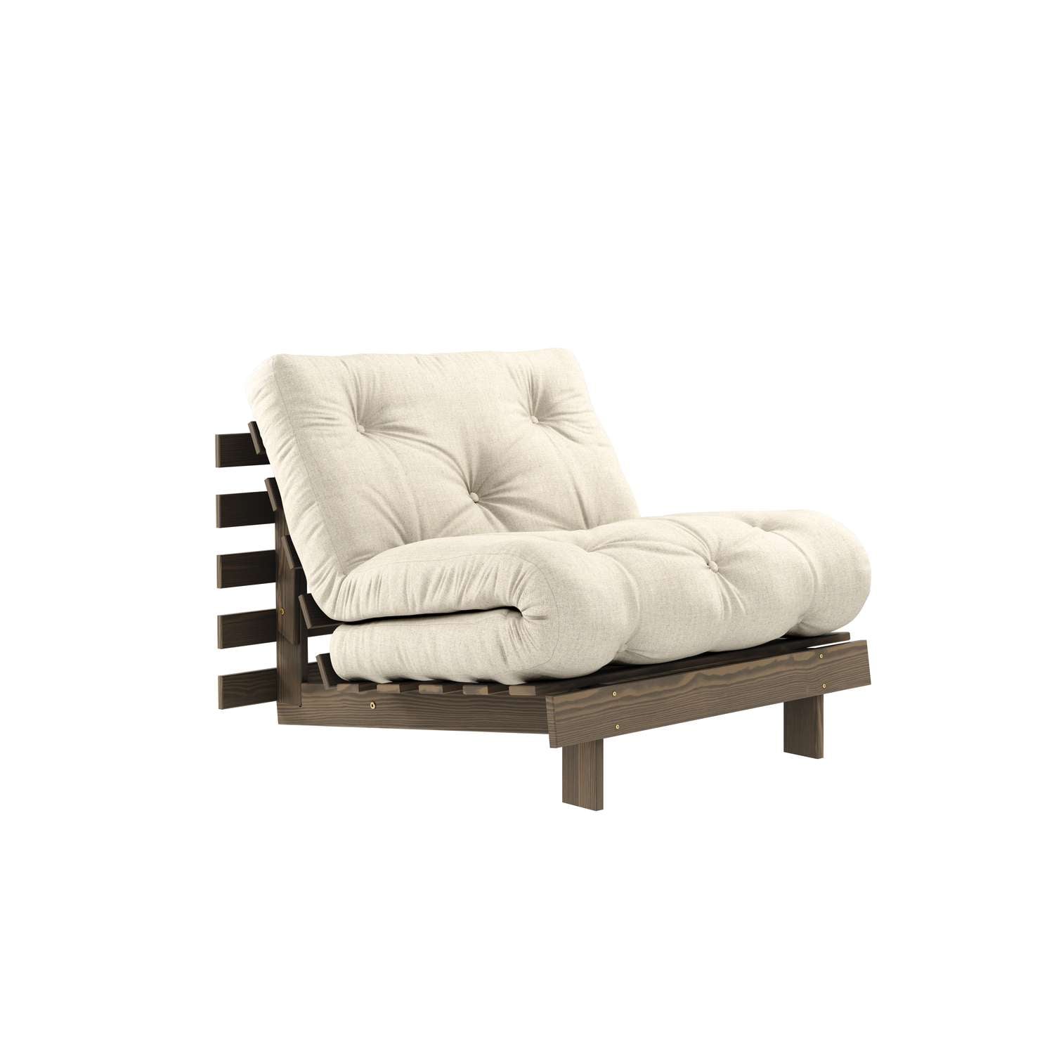 Karup Design Daybett "Roots Sofa Bed, Schlafsofa, Bettfunktion, FSC-Massivholz, B: 90 cm" Erhältlich in Breite 90 cm, 140 cm oder 160 cm, Inkl. Futonmatratze. Made in Europe, minimalistisches Design