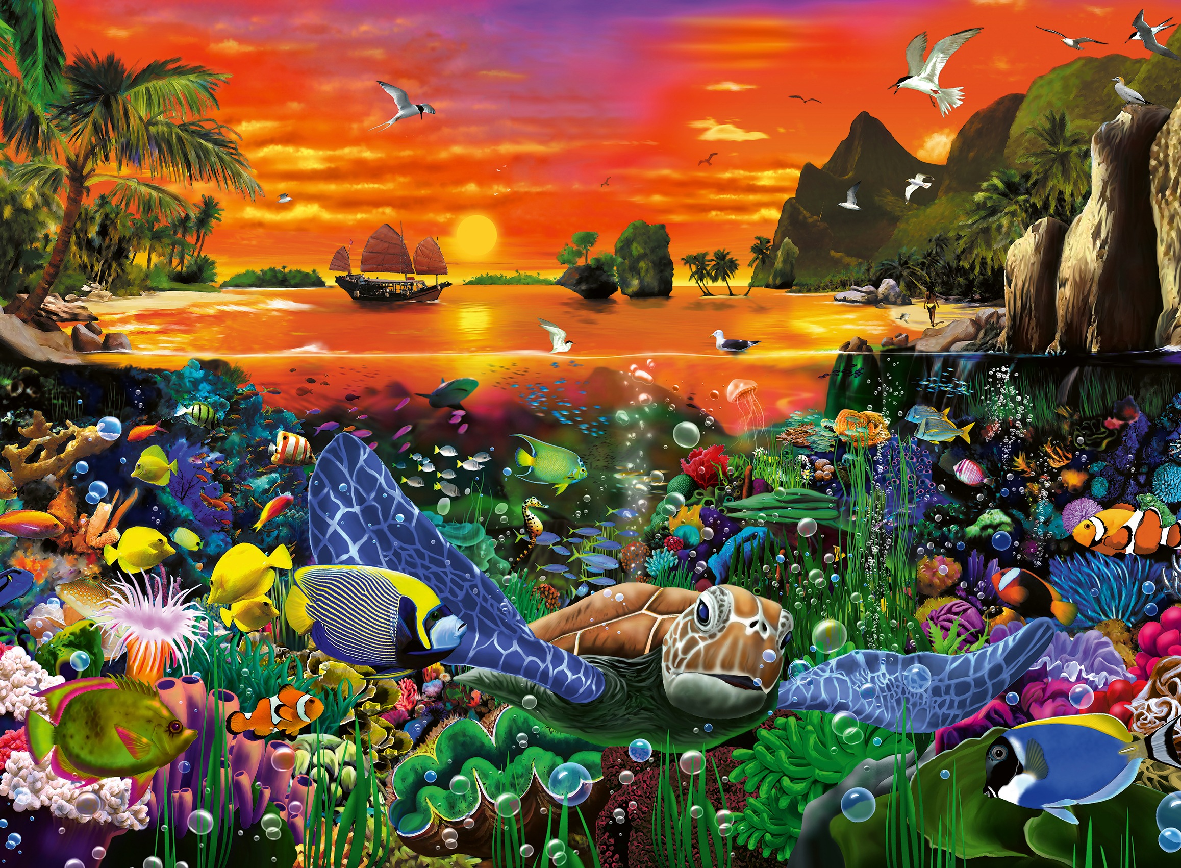 Ravensburger Puzzle »Schildkröte im Riff«, Made in Germany