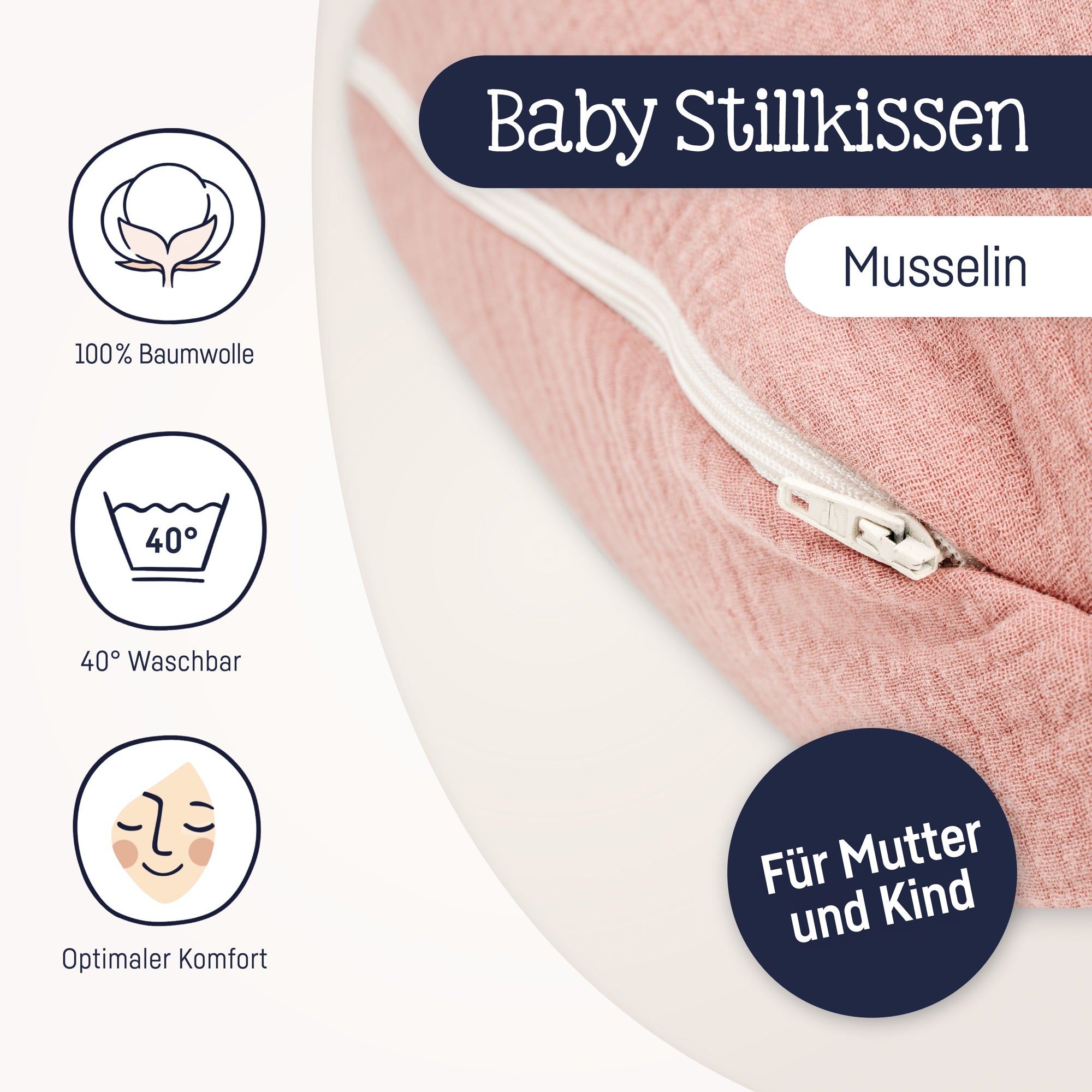 Julius Zöllner Stillkissen "dusty rose" günstig online kaufen