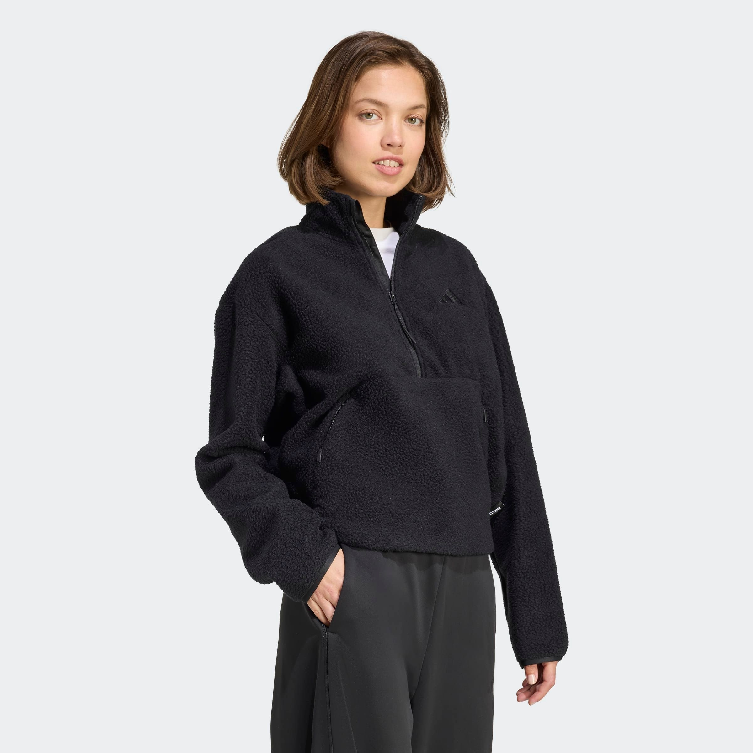 adidas Sportswear Sweatjacke "CITY TECH HIGH PILE FLEECE HALF-ZIP"
