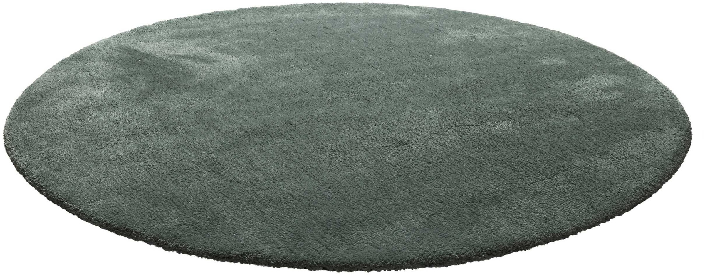 Homie Living Teppich "Pisa" rund 25 mm Höhe Hochflor, Microfaser, uni, weic günstig online kaufen