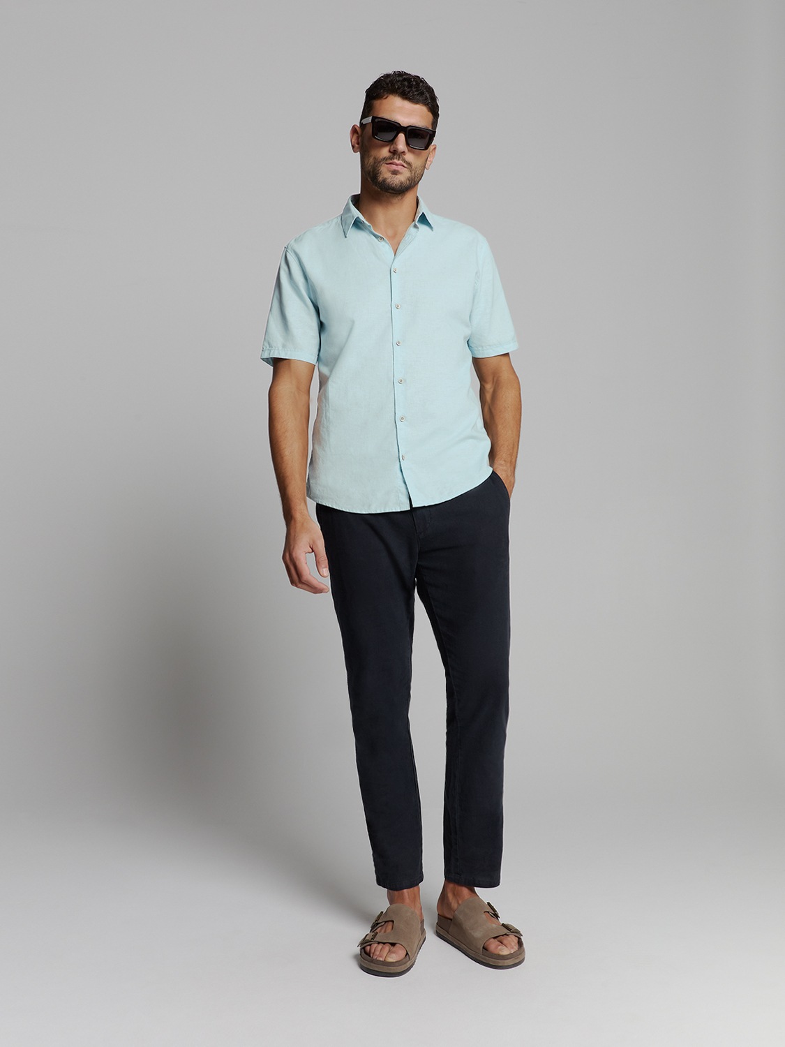 Thumbnail - NO EXCESS Langarmhemd "No Excess Linnen shirt"