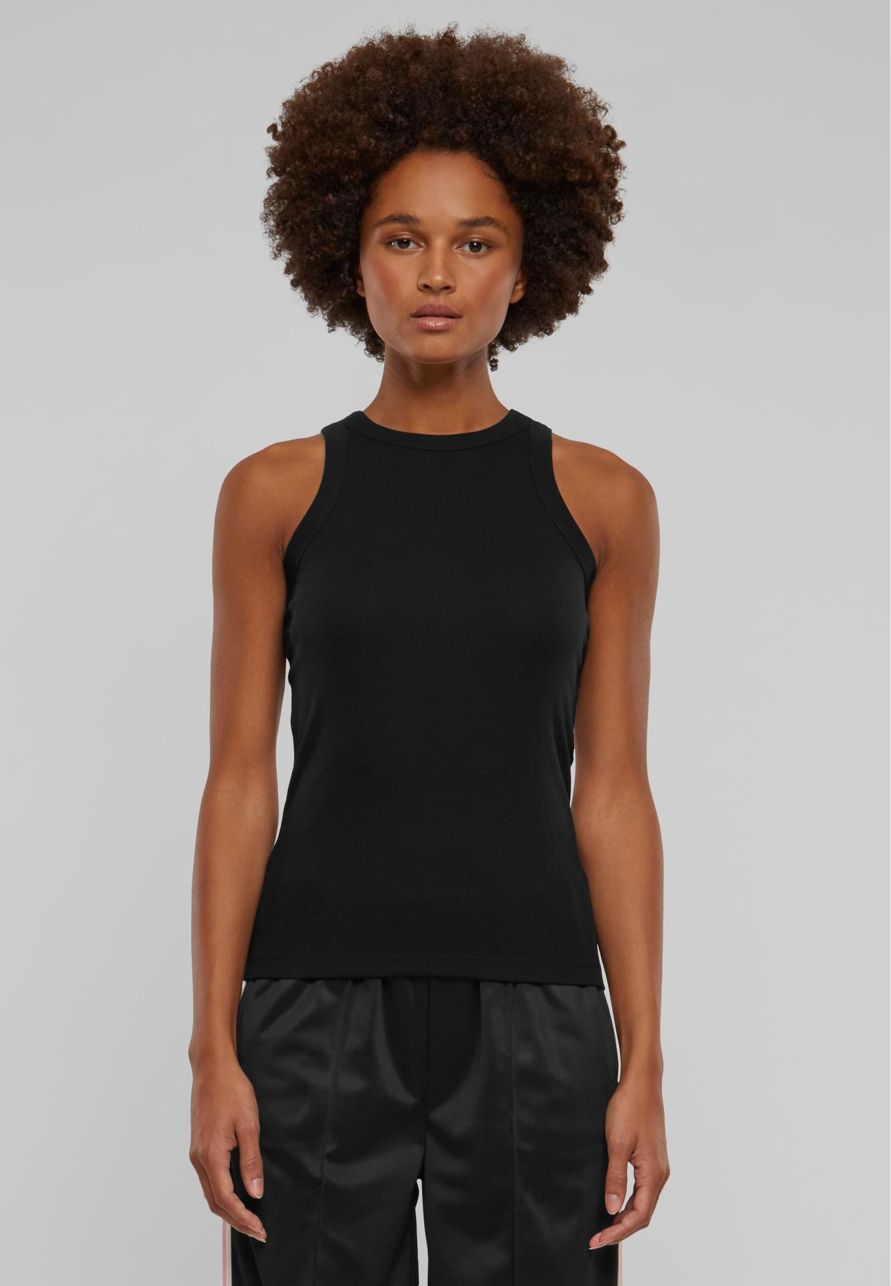 URBAN CLASSICS Muskelshirt »Urban Classics Damen Ladies Racer Back Rib Top«, (1 tlg.)