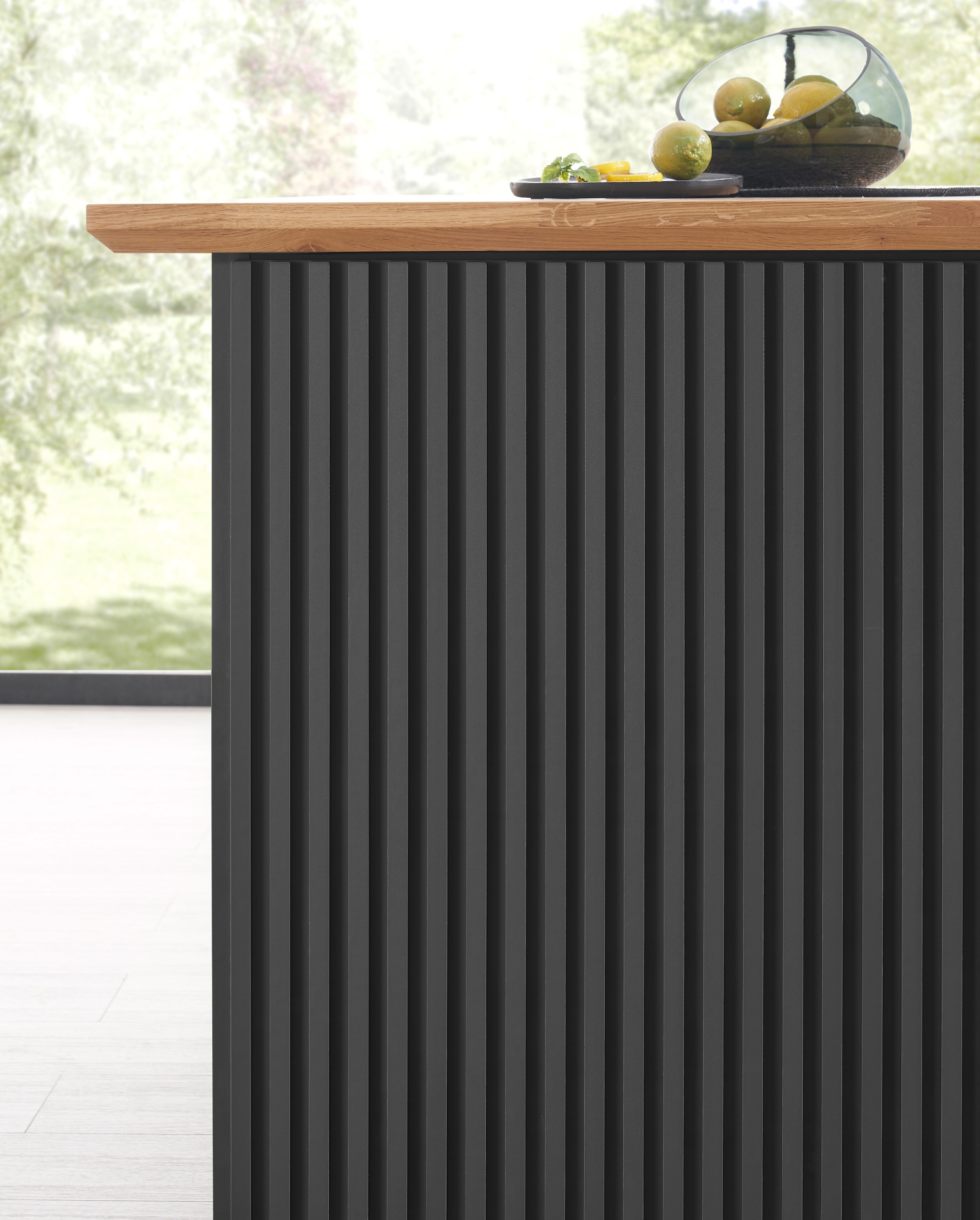 BASIC by Balculina Kücheninsel »Sandella B/H/T 160x87x90 cm« Breite 160 cm, Arbeitsplatte eiche massiv