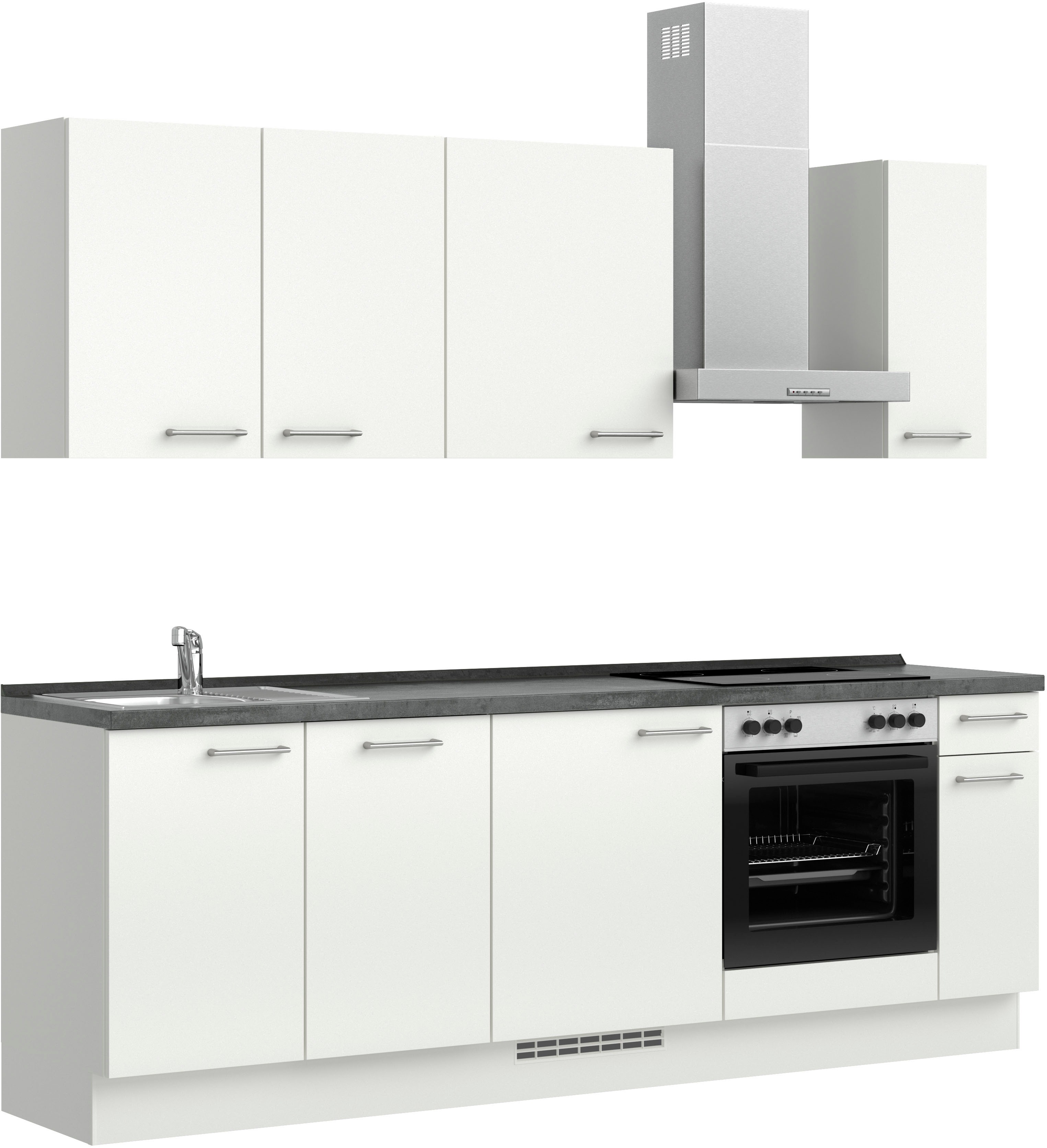 Thumbnail - nobilia Küchenzeile ""Laser I", Ausrichtung wählbar, Breite 240 cm" vormontiert, wahlw. mit unterschiedlichen E-Geräten-...