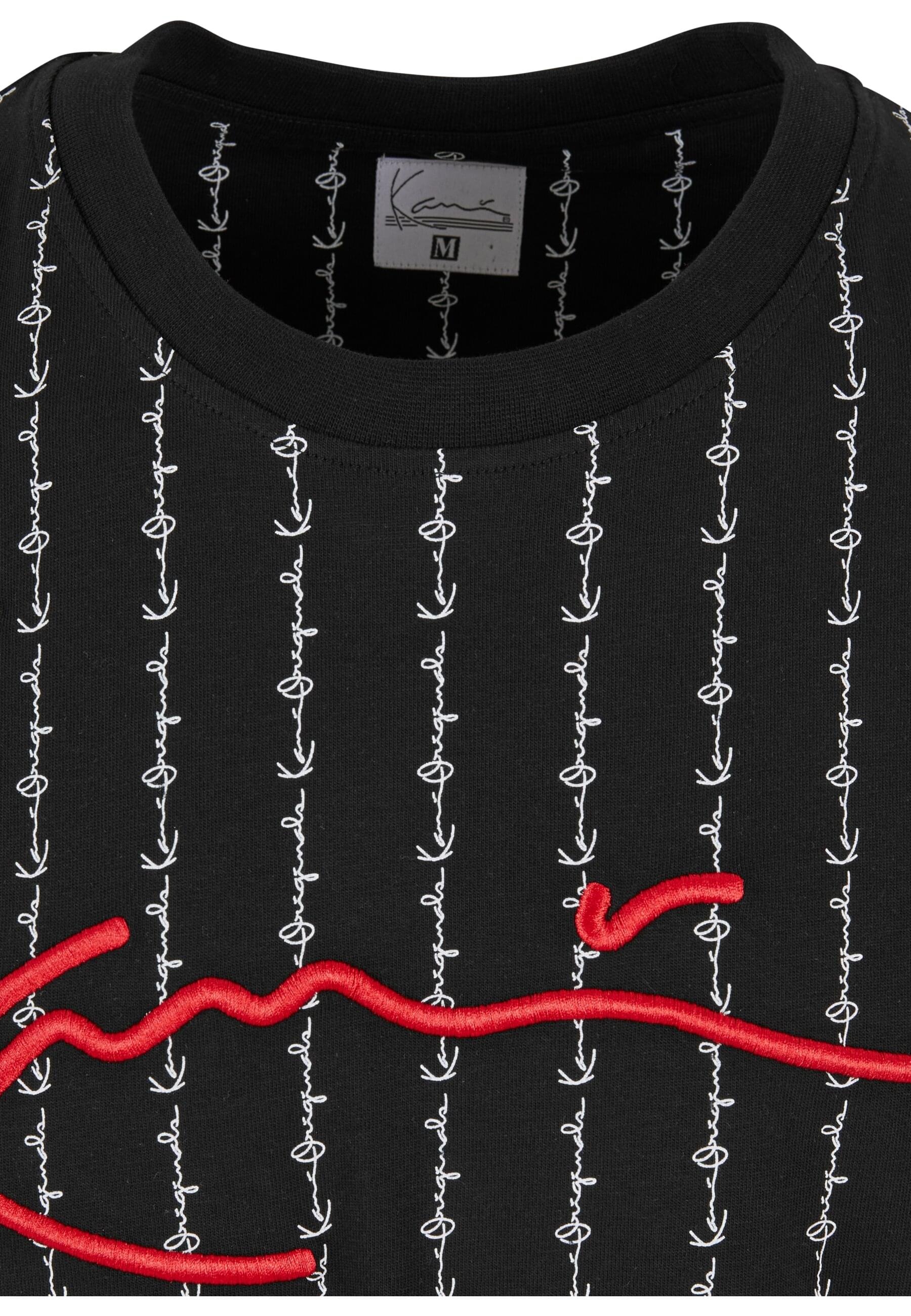 Karl Kani T-Shirt »Karl Kani Herren KKMQ12130BLK Signature Logo Pinstripe Tee«, (1 tlg.)