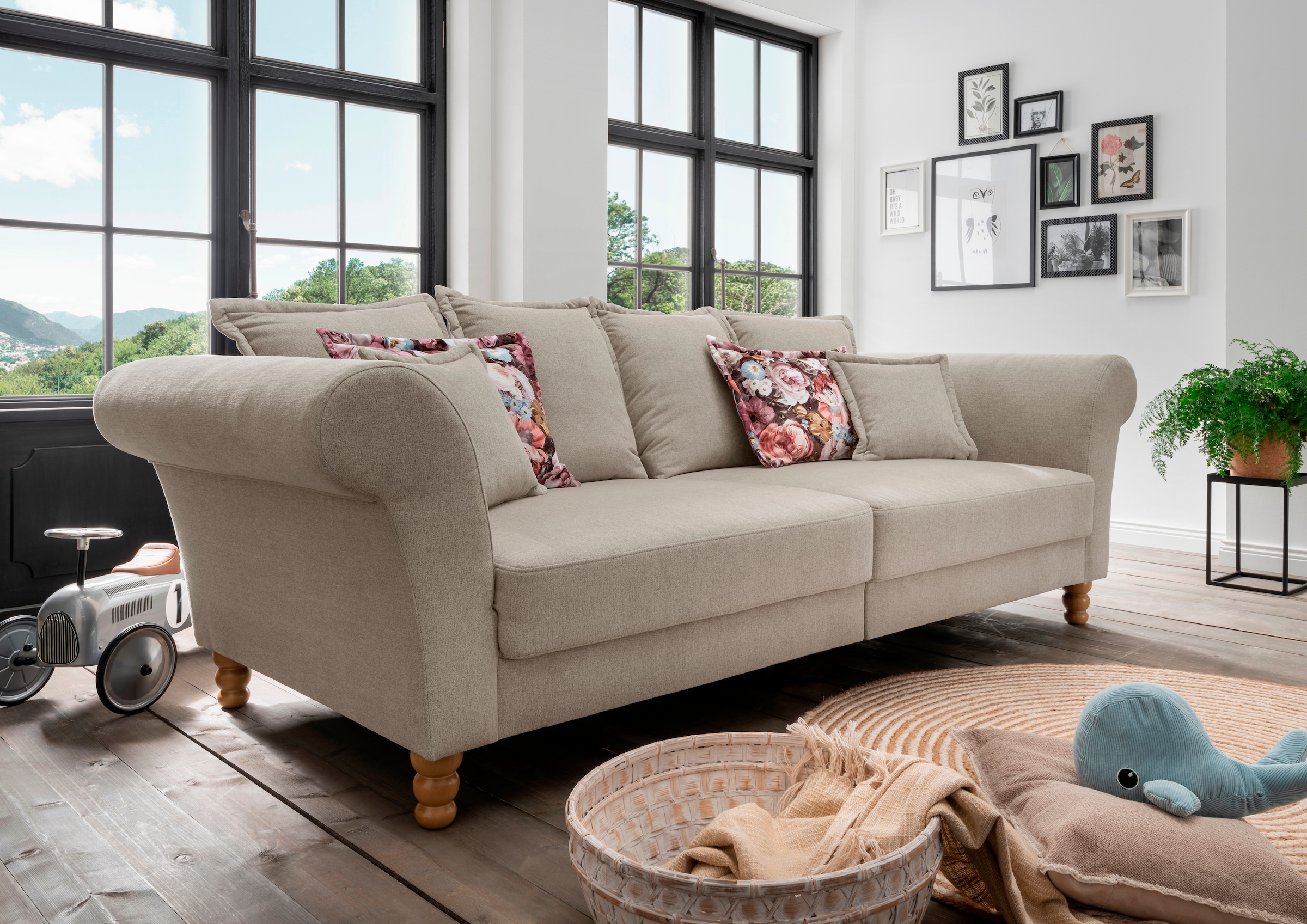 Home affaire Big-Sofa "Tassilo Mega Sofa mit viel Platz, bequem durch Kalts günstig online kaufen
