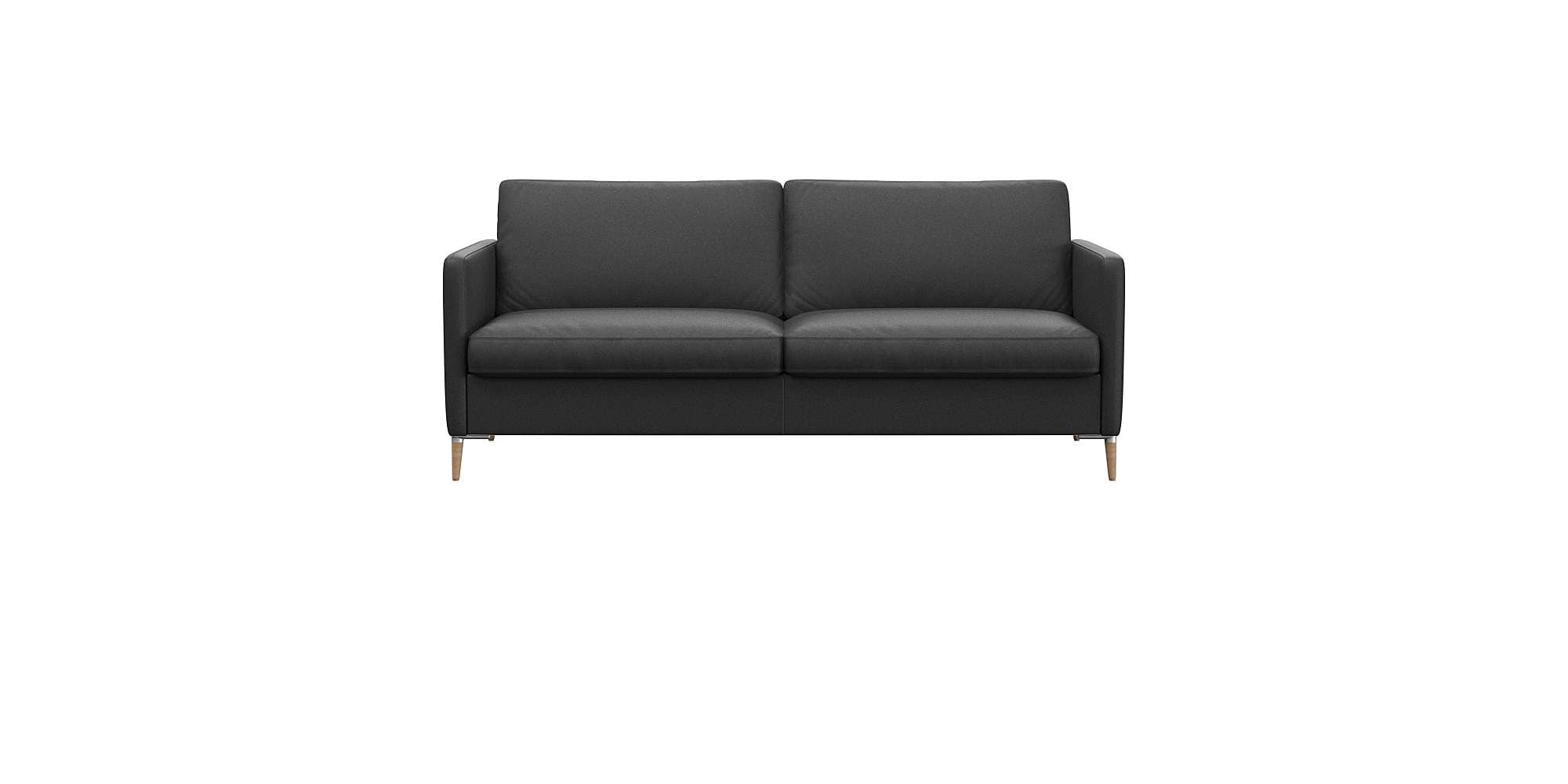 FLEXLUX 2,5-Sitzer "Fiore, super bequem durch Kaltschaum im Sitz" schmale Armlehnen, Füße Alu+ Eiche