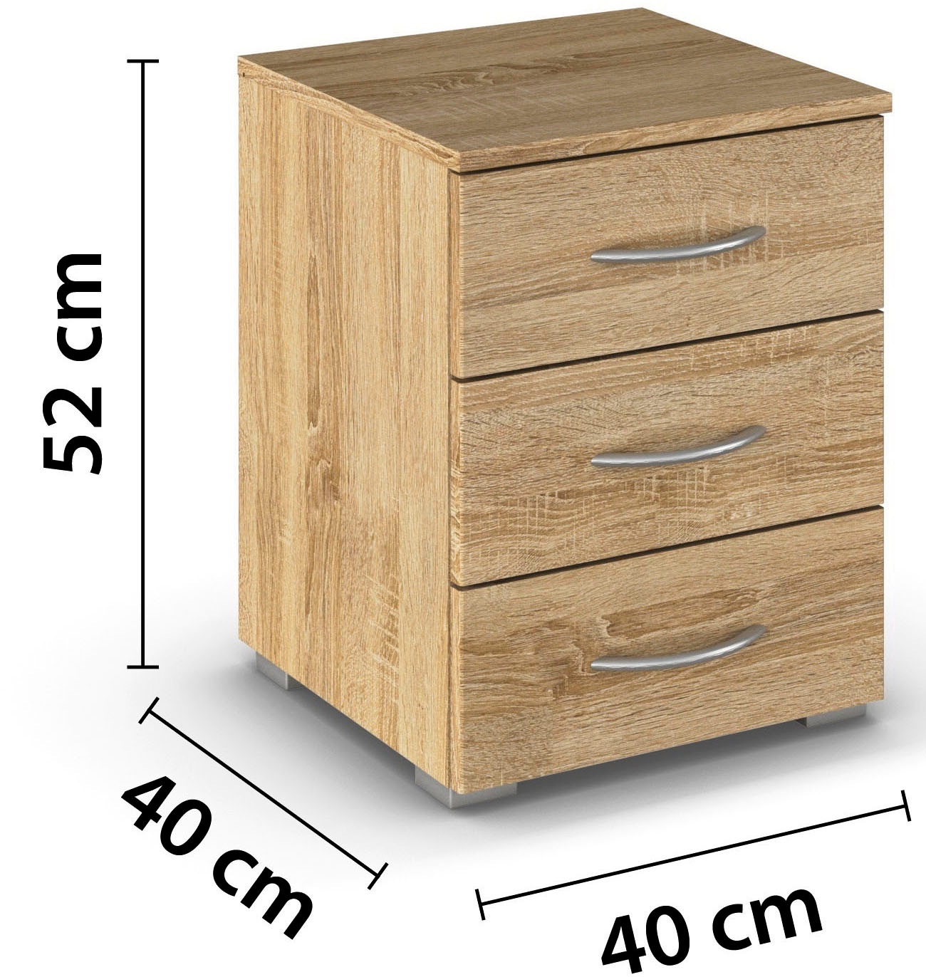 rauch Nachtkommode »Nachttisch Nachtkonsole Beistelltisch Kommode Sideboard TORRENT« mit 2 geräumigen Schubkästen, Breite 40 cm MADE IN GERMANY