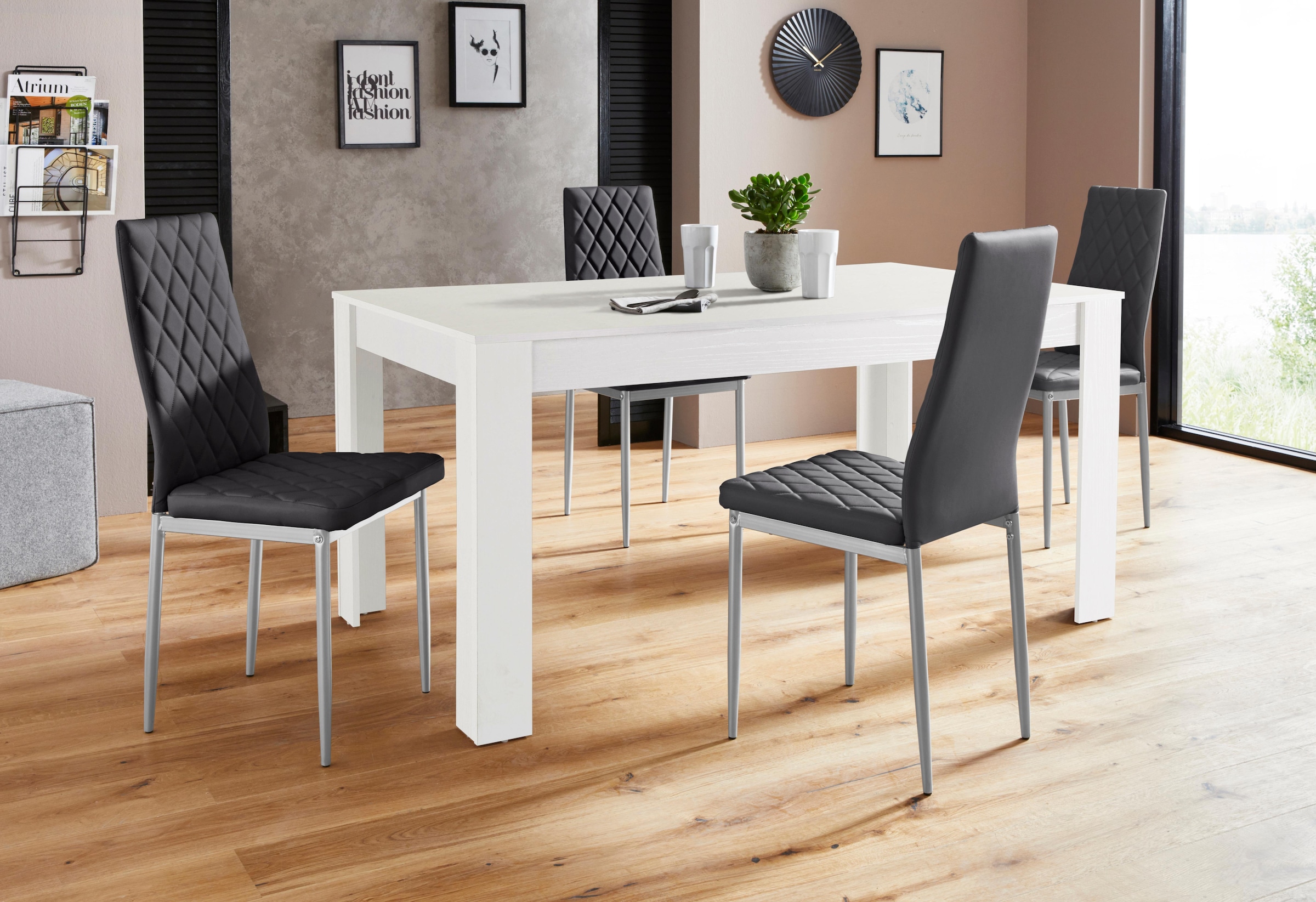 INOSIGN Essgruppe "Lynn160/Brooke" Set, 5 Stk. tlg. Tisch mit 4 Stühlen günstig online kaufen