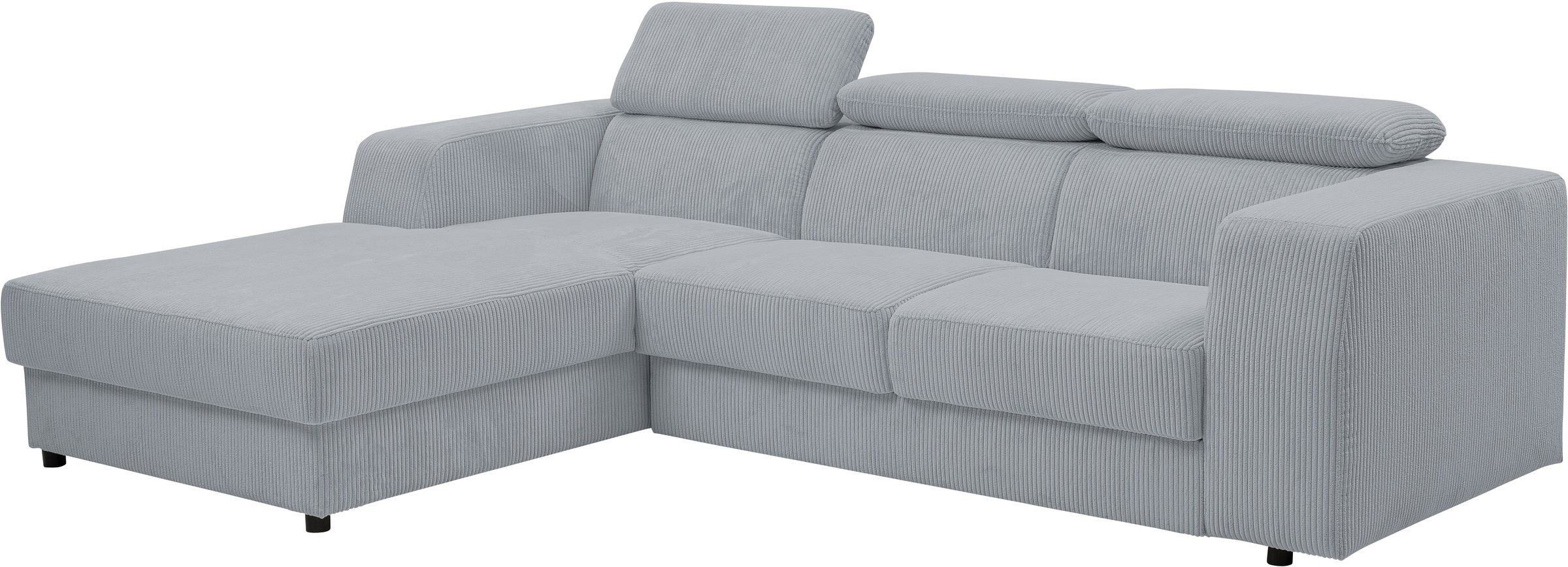 WERK2 Ecksofa »Cherry, modernes Sofa mit Komfortfunktionen, Breite 270cm, L-Form,«, bequem, mit verstellbaren Kopfteilen, Schlaffunktion und Bettkasten