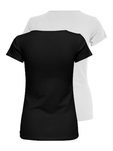 ONLY Rundhalsshirt »ONLLIVELOVE LIFE S/S O-NECK TOP«, (2er-Pack)