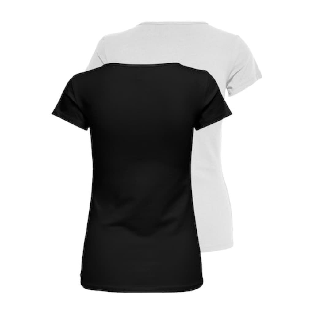 ONLY Rundhalsshirt »ONLLIVELOVE LIFE S/S O-NECK TOP« (2er-Pack) ONLY Rundhalsshirt »ONLLIVELOVE LIFE S/S O-NECK TOP« (2er-Pack)