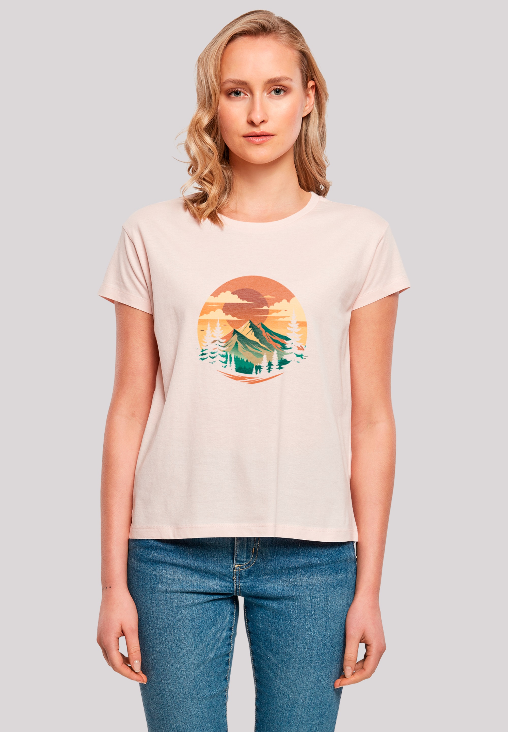 F4NT4STIC T-Shirt "Sonnenuntergang Berglandschaft", Premium Qualität günstig online kaufen