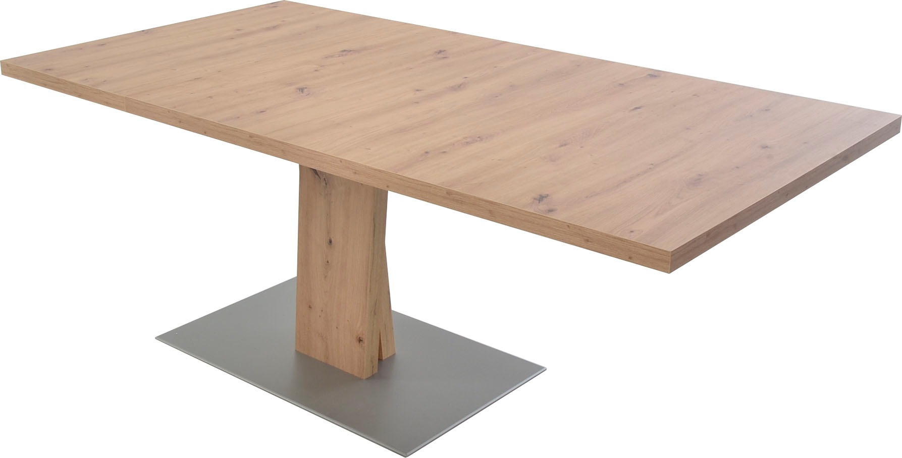 Esstisch K+W KOMFORT & WOHNEN "Giacomo II", braun (artisan eiche, artisan eiche, artisan eiche), B:120cm H:75cm T:80cm, Tische, Esstisch Ausziehbarer Esstisch, Artisan Eiche Nachbildung, mit Schiebe-Ansteckplatte, Bodenplatte MDF 3