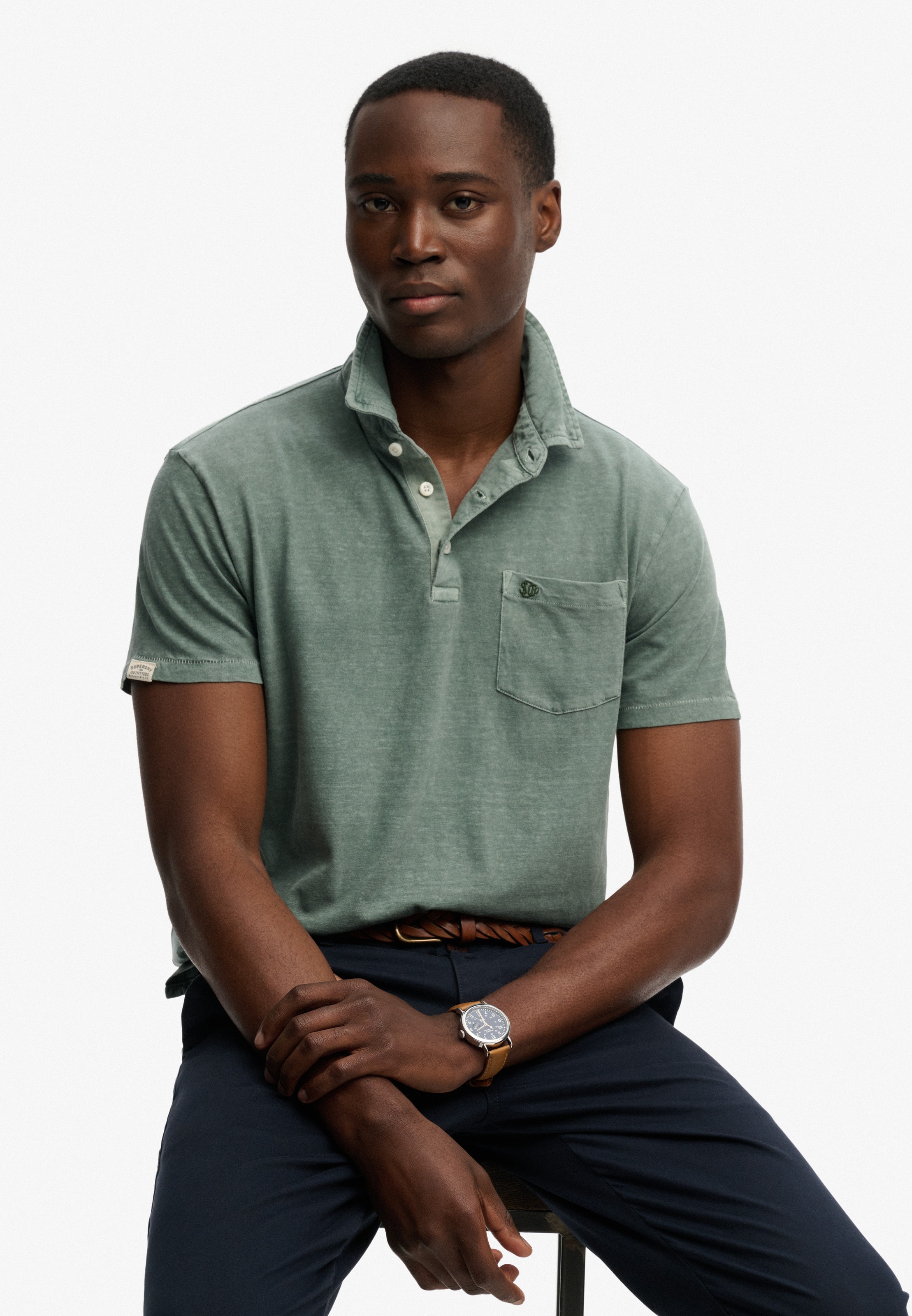 Superdry Poloshirt "CLASSIC COTTON LINEN POLO" aus tollem Baumwoll-Leinen-M günstig online kaufen