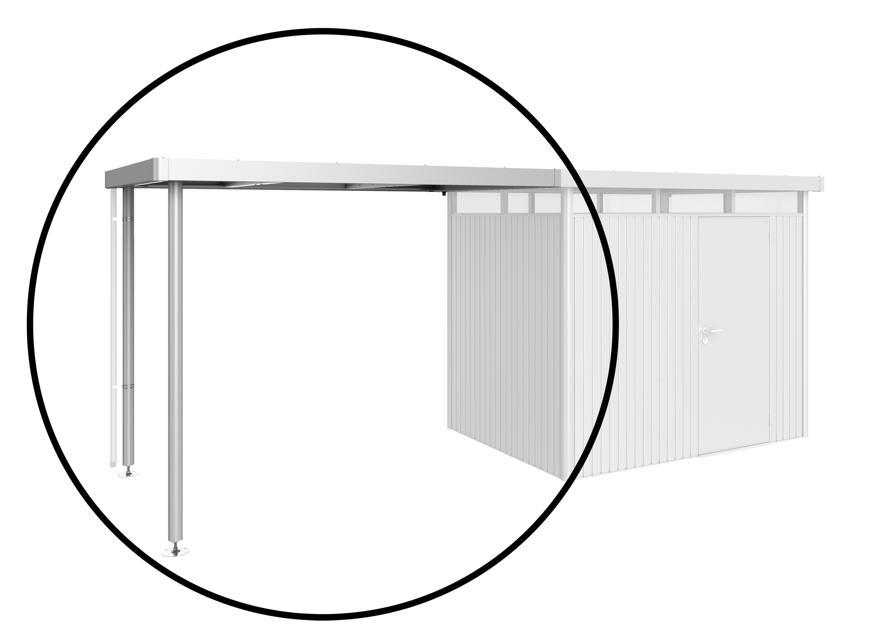 Biohort 1100000002199 "für Gerätehaus HighLine Gr. L H2, verschiedene Farben" silber-metallic