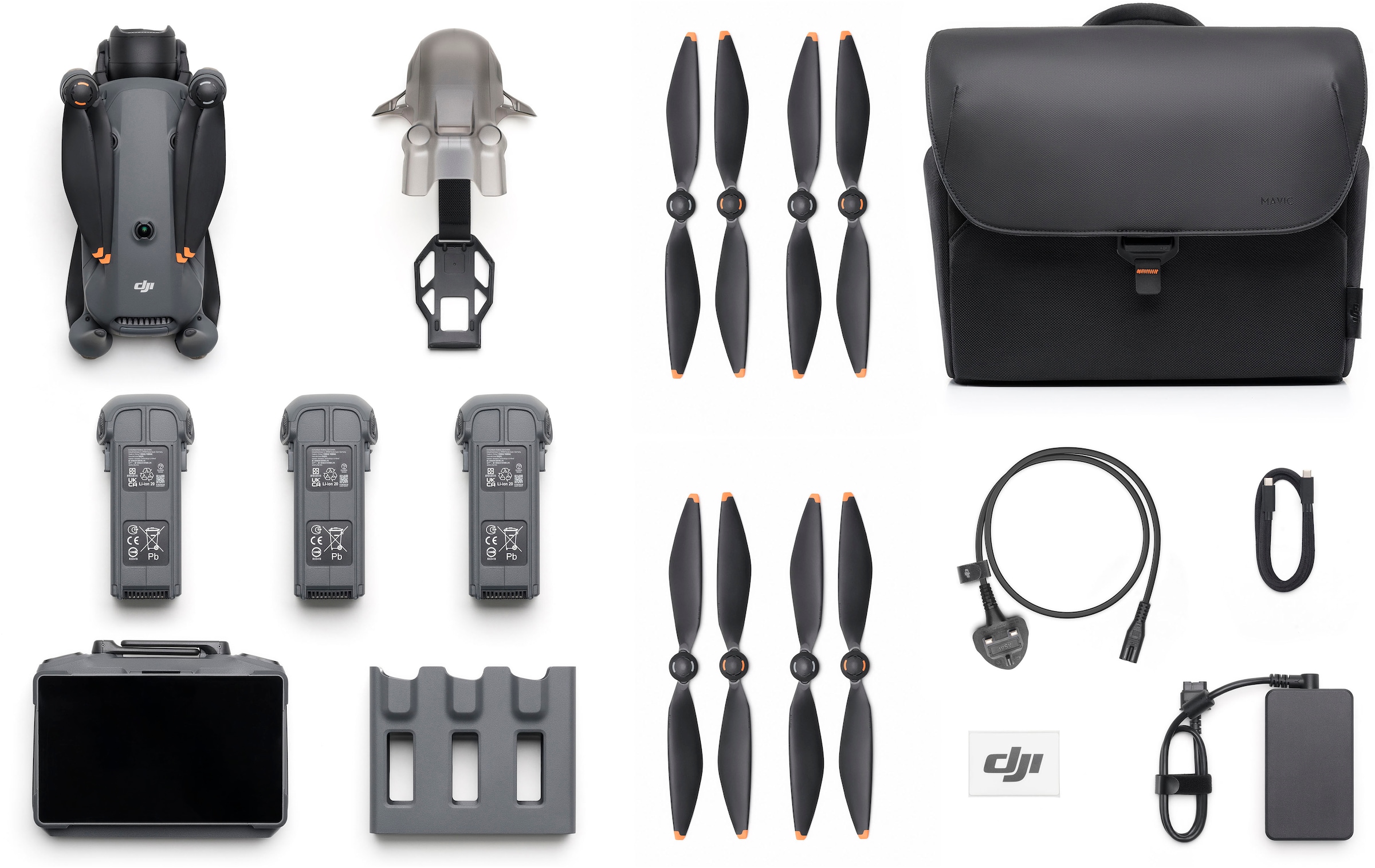 DJI Drohne »Mavic 4 Pro 512GB Creator Combo«, 6K/60 fps HDR, DJI RC Pro 2 Fernsteuerung, 3 Akkus und Ladestation