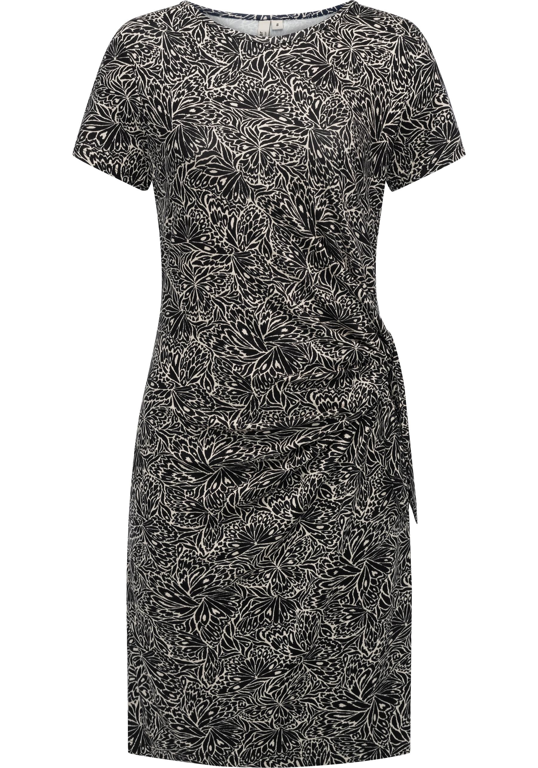 Ragwear Shirtkleid "Knotta Print" Ohne Tasche Kurzarm Sommerkleid mit seitl günstig online kaufen