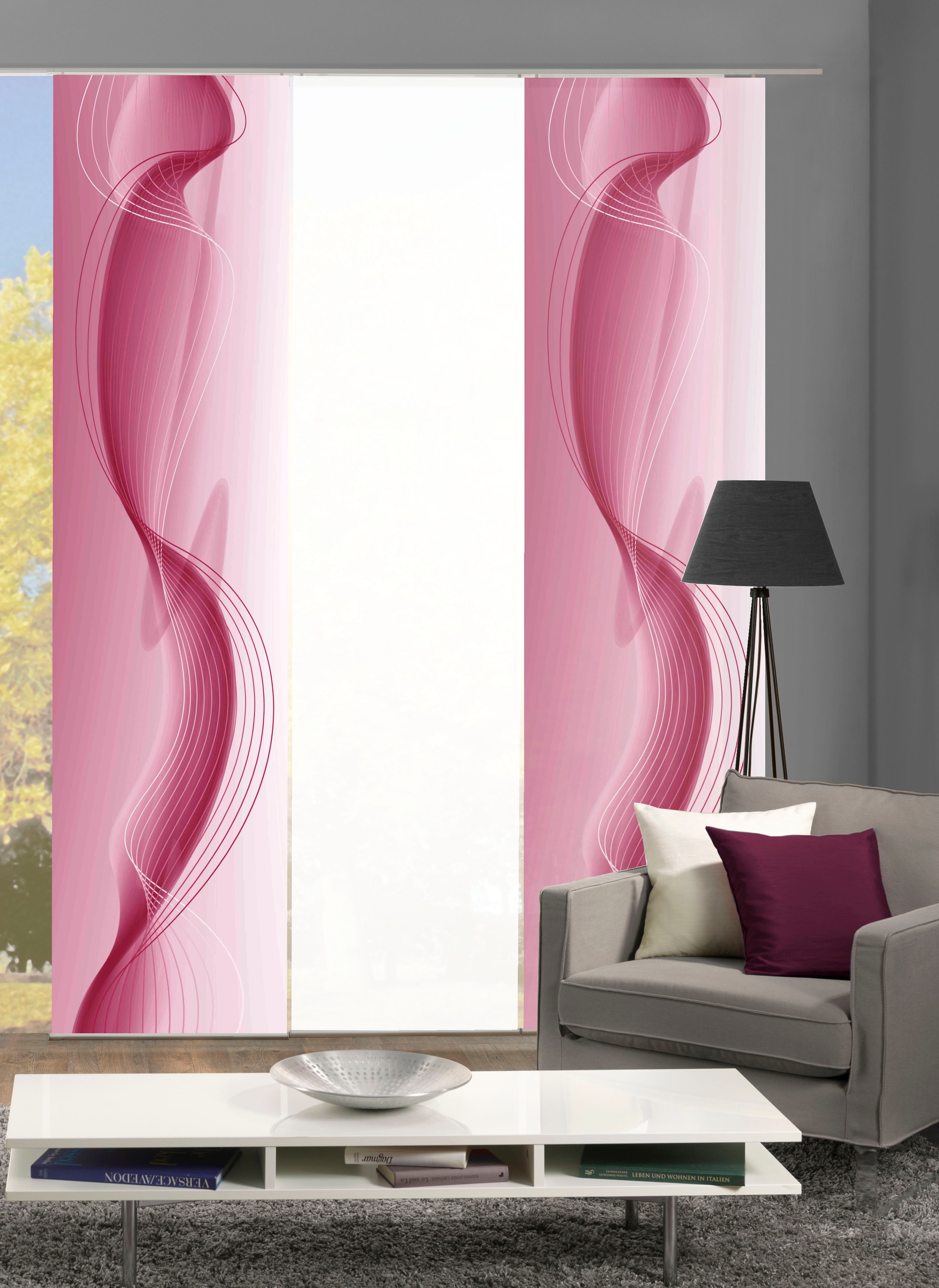 HOME WOHNIDEEN "FILIZ 3er SET" Paneelwagen 3 Stk. tlg. Schiebevorhang Digid günstig online kaufen