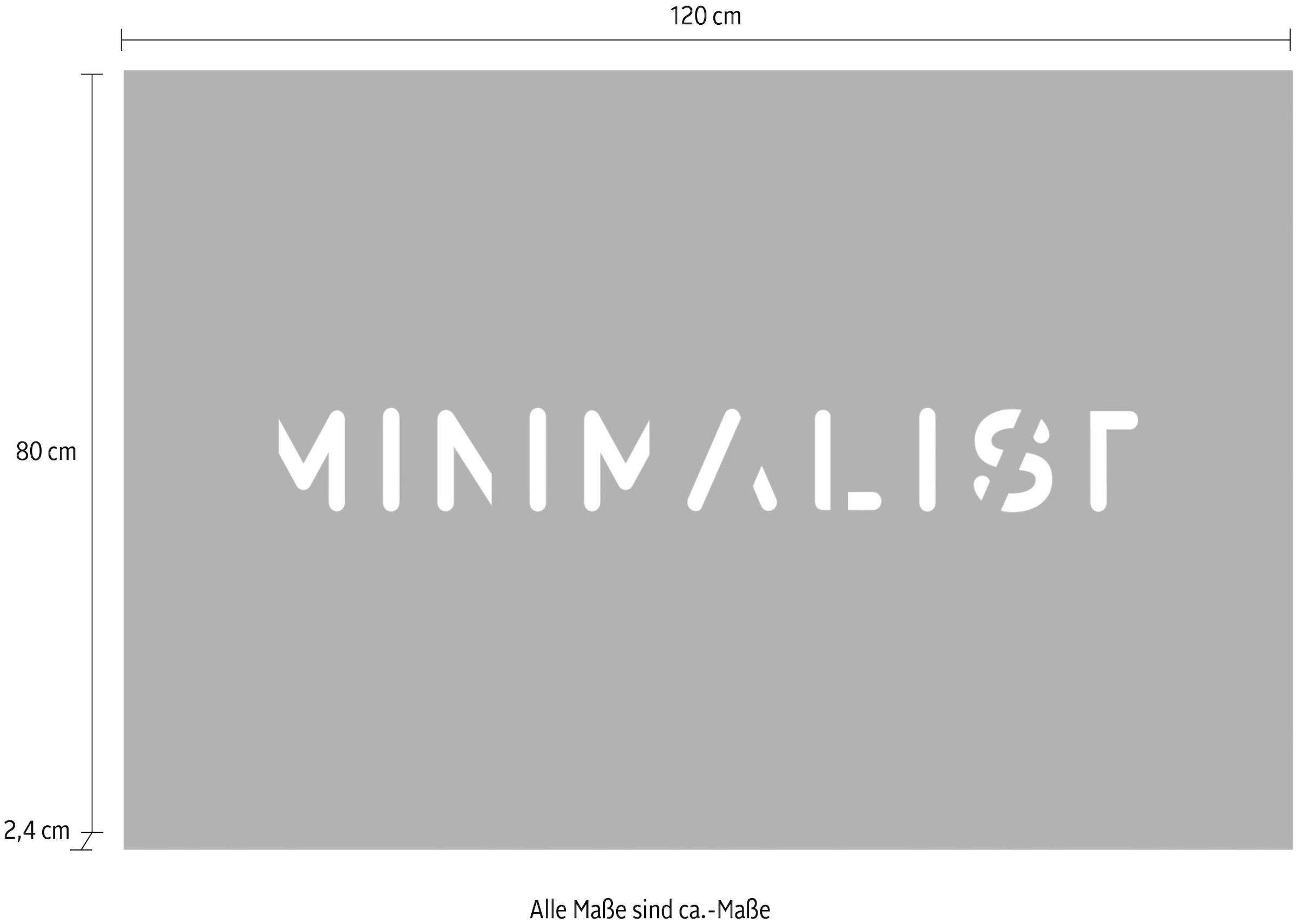 queence Acrylglasbild »MINIMALIST«, Schwarz-Weiß-Sprüche-Sprüche & Texte-Schriftzug, Fine Art-Print in Galeriequalität