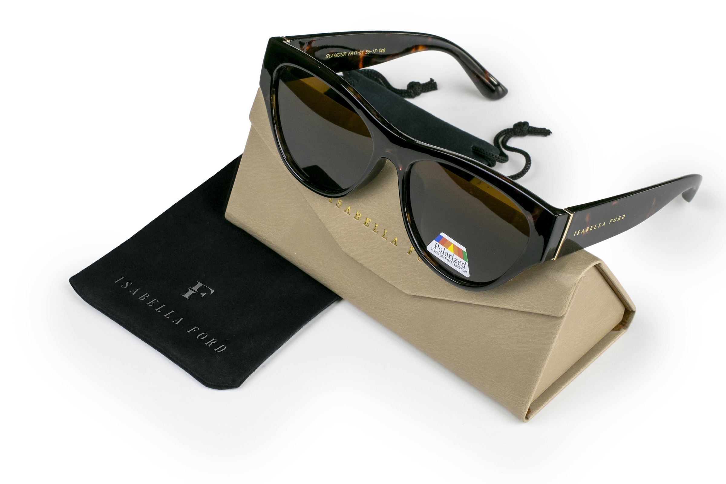 ISABELLA FORD Sonnenbrille »FA11-01« Glass 0.74MM Polarized Lens UV400，CAT3.0