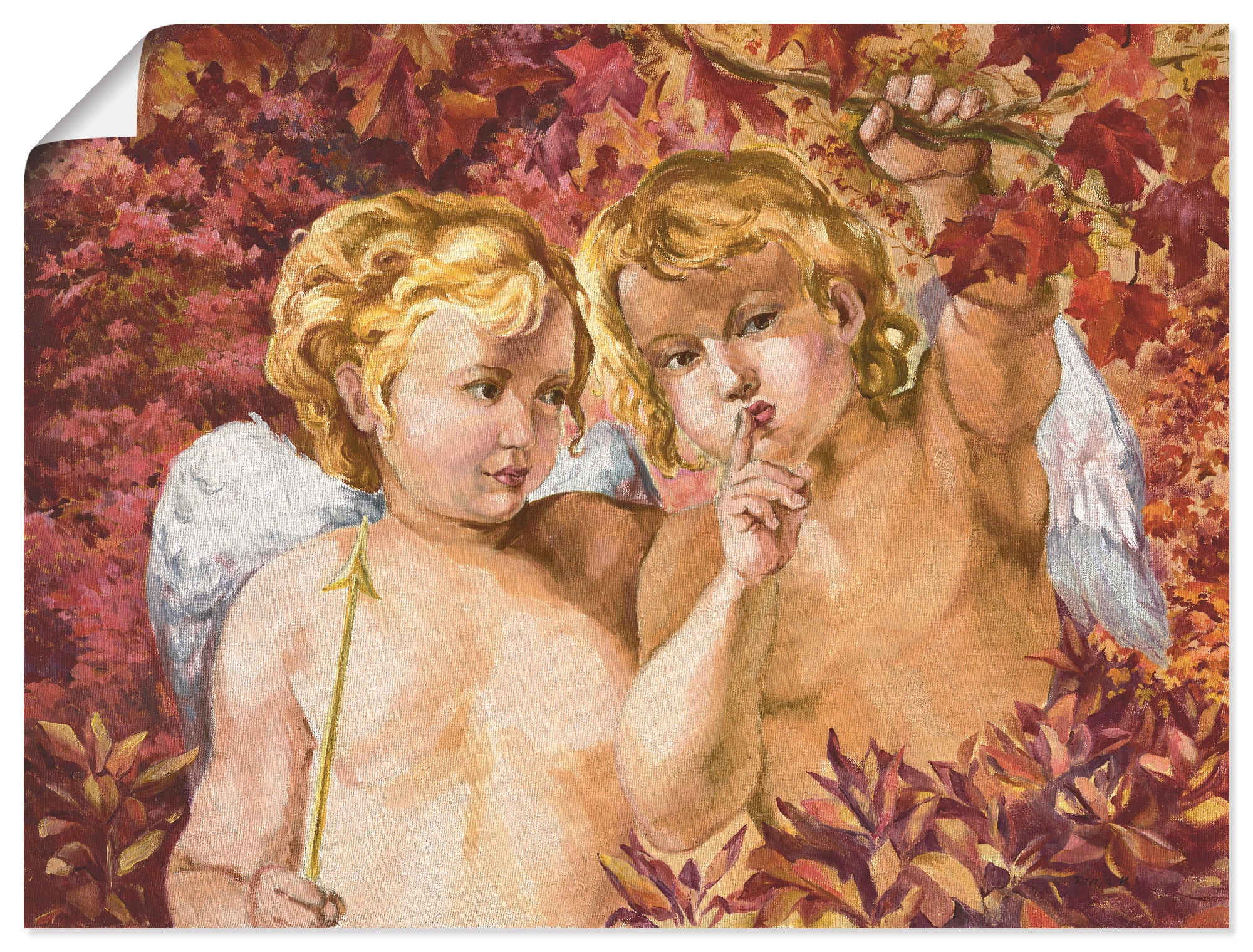 Artland Wandbild »Engel im Alubild, oder Religion, Größen Leinwandbild, bestellen | St.), BAUR in Poster (1 versch. Wald«, als Wandaufkleber