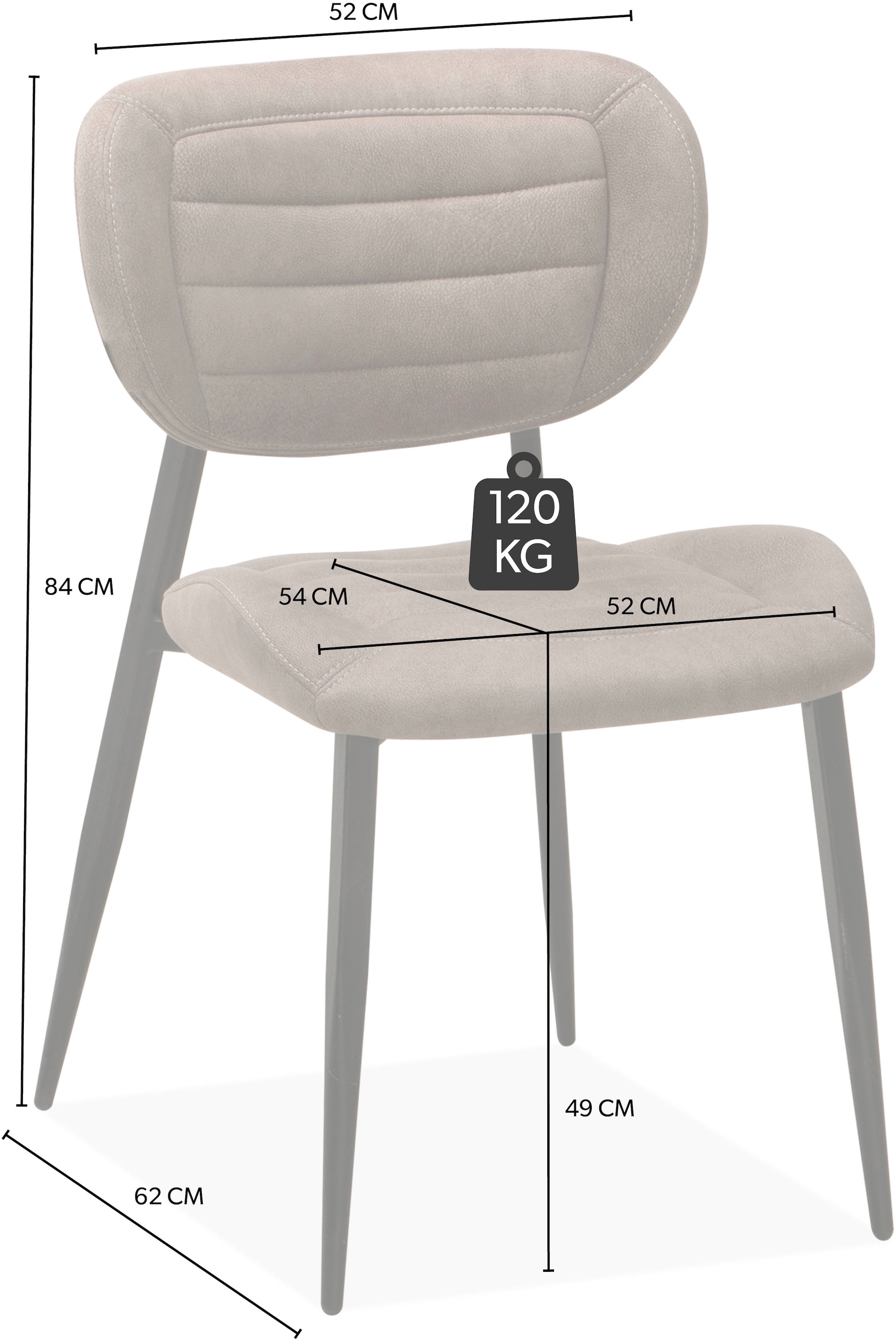 OMG Design Esszimmerstuhl »Rikki«, (Set), 1 St., Stoff, bequemer Polsterstuhl in modernen Farben
