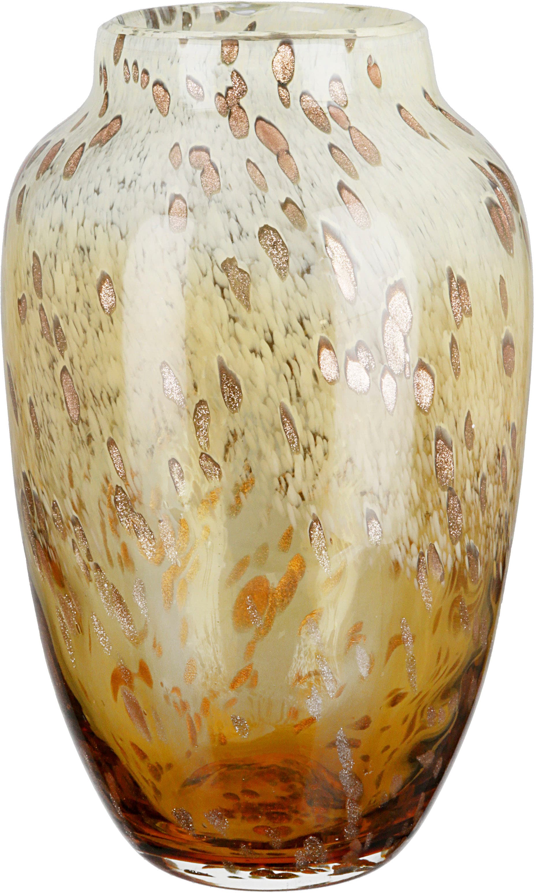 Tischvase »Ambrosio, Dekovase«, (1 St.), Vase aus Glas, mit Tupfen und goldfarbenem...
