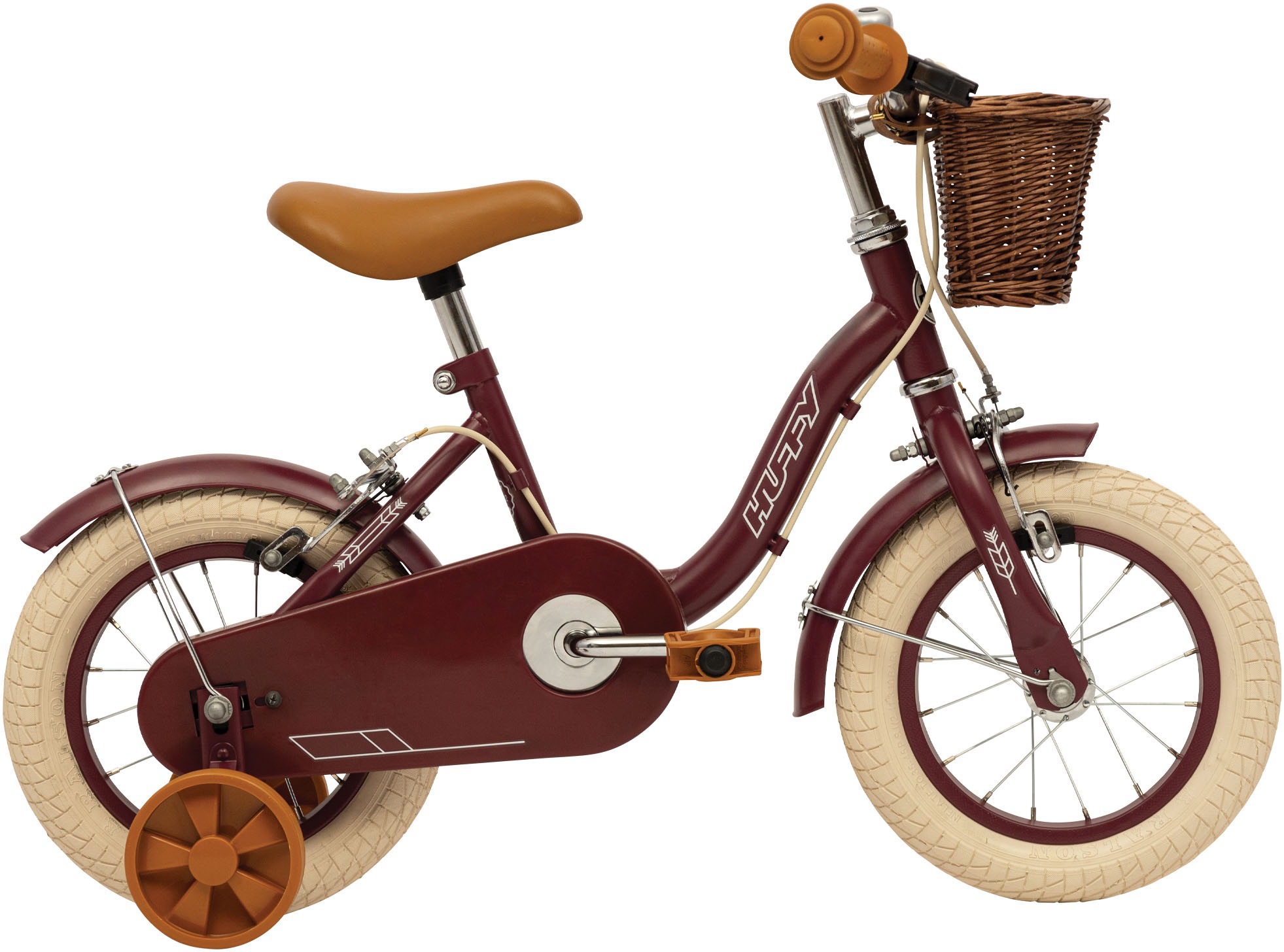 HUFFY Kinderfahrrad "Vintage 12-Zoll Ein-Gang-Mädchenfahrrad", 20cm, 12 Zoll (30,48cm) hinten: 12 Zoll (30,48cm)burgunderrot, Fahrräder