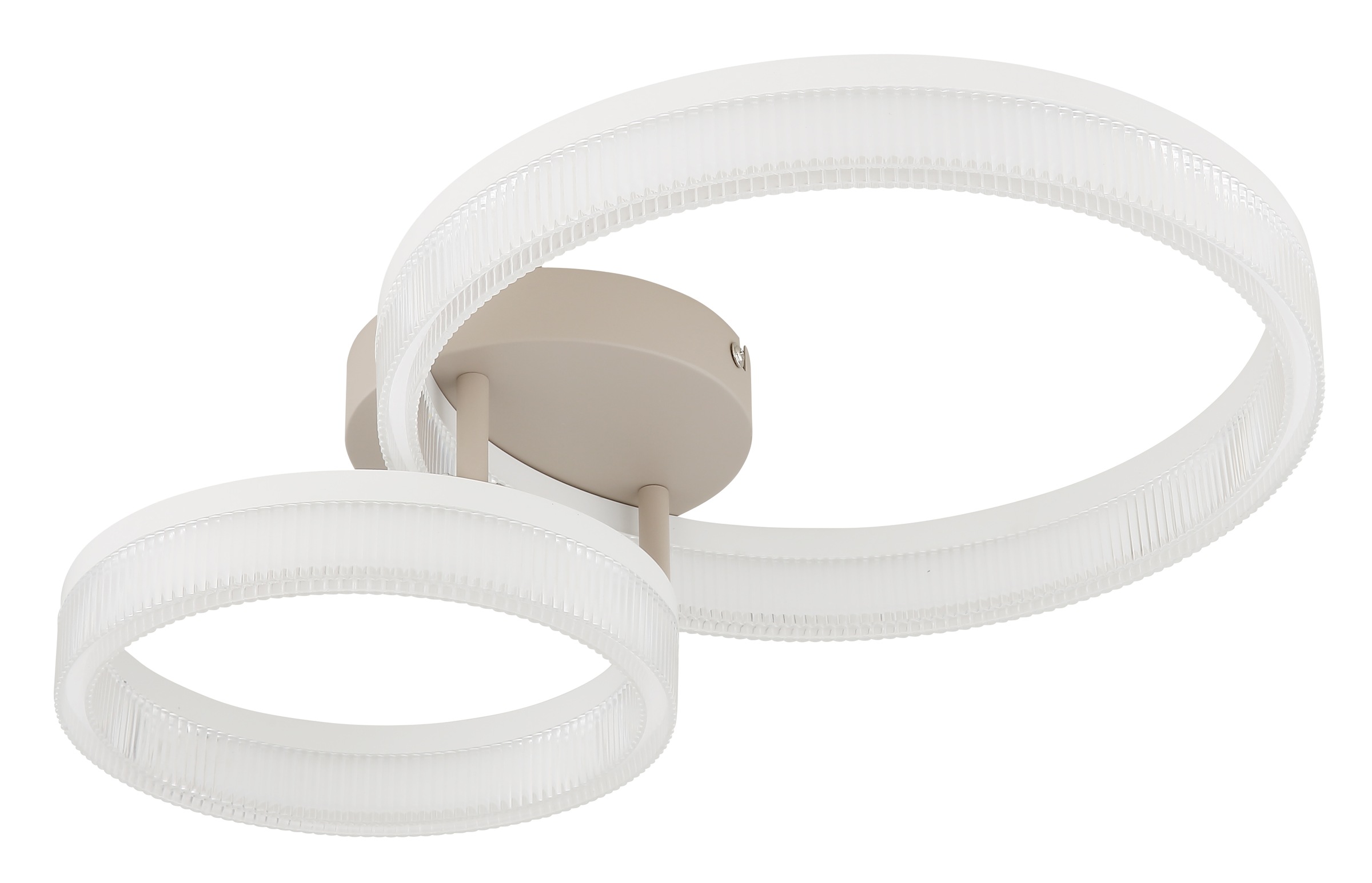 GLOBO LIGHTING Deckenleuchte »Marlenne« LED-Modul 1 Stk. Warmweiß Sandfarbene Deckenleuchte mit weißen Kunststoff-Schirmen