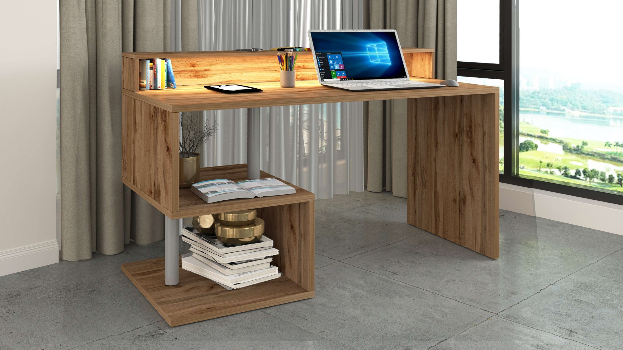 INOSIGN Schreibtisch »Esse, modernes Design«, in verschiedenen Breiten, mit und ohne Monitoraufsatz, Made in Italy