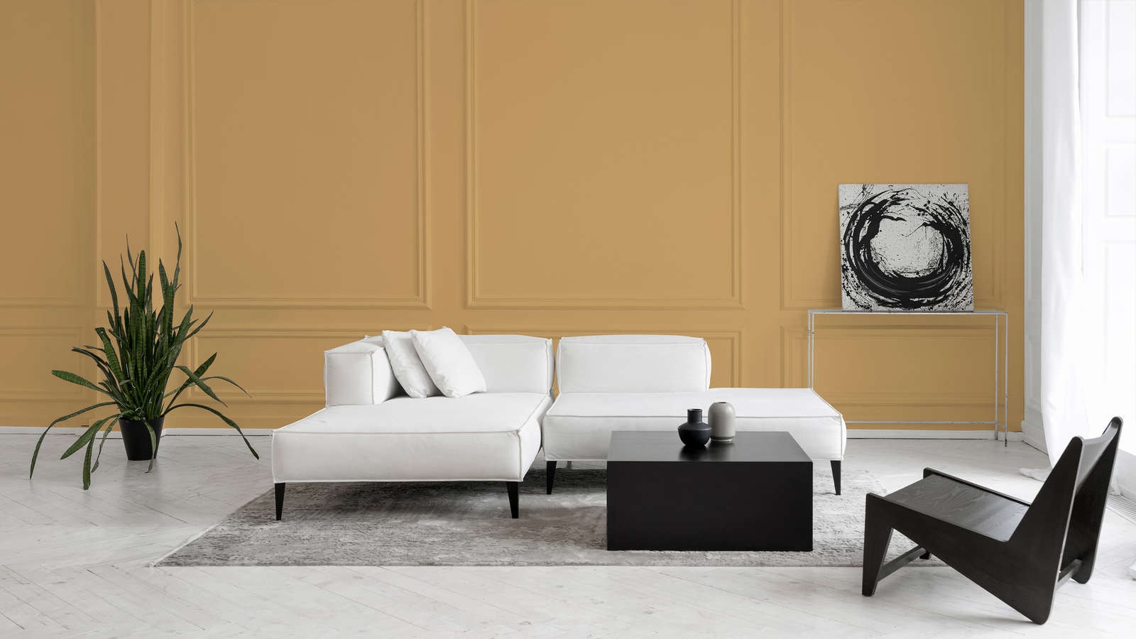 A.S. Création Wandfarbe »Premium Innenwandfarbe PURO Tuchmatt smooth saffron« ideal für Wohnzimmer, Schlafzimmer, Flur und Küche, Farbwelt Orange