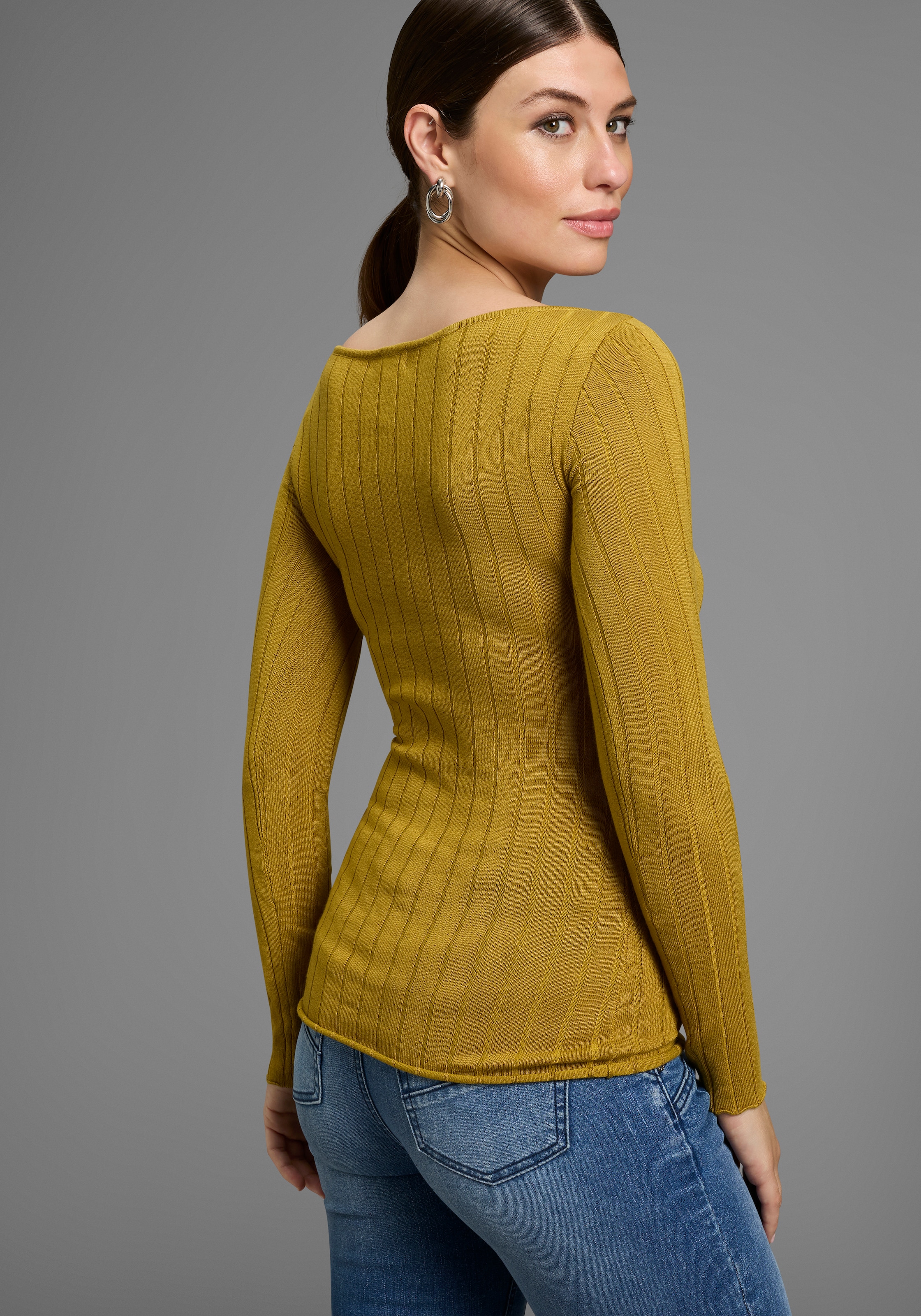 Bruno Banani Strickpullover, mit tollem, geflochtenem Detail - NEUE KOLLKETION