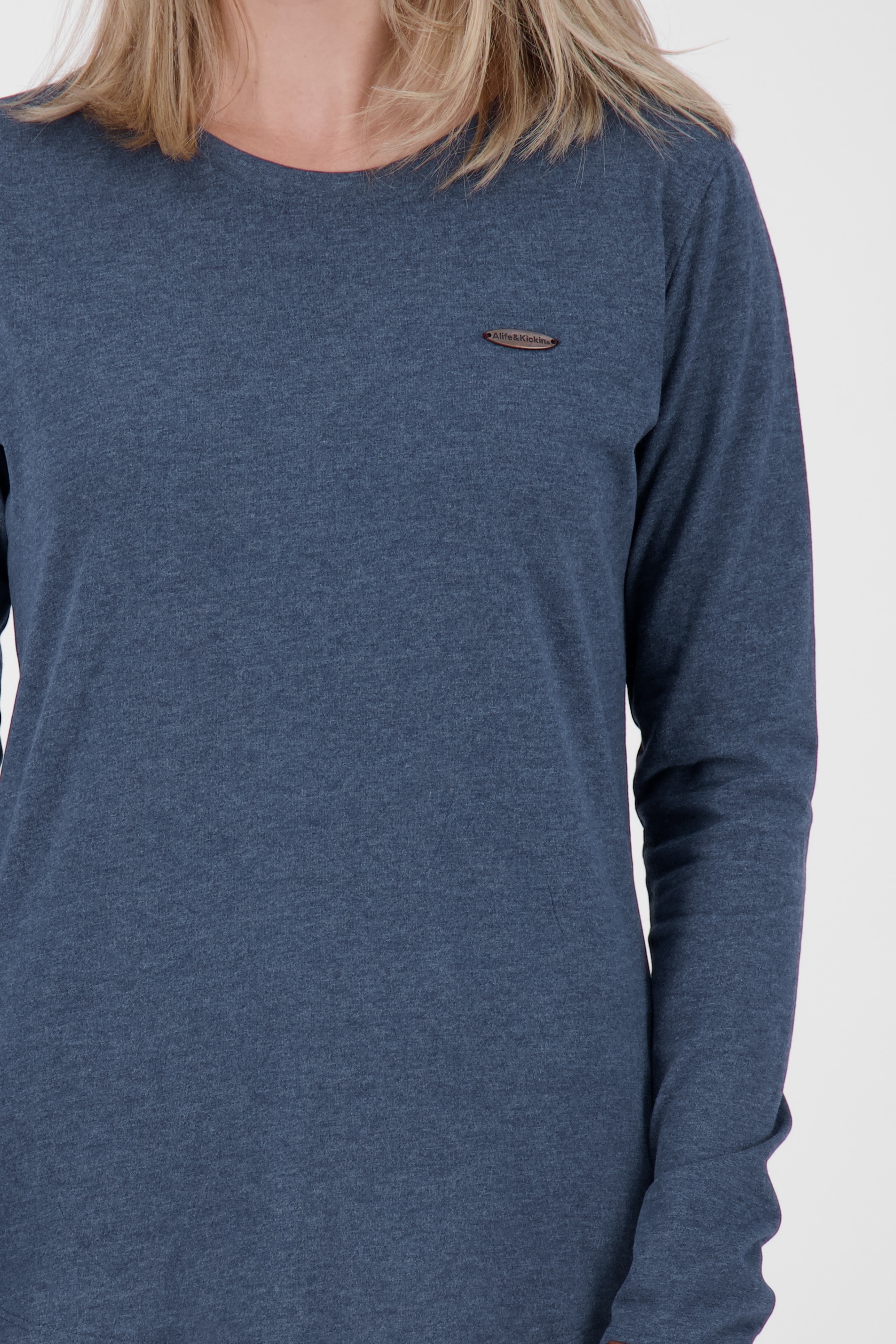 Alife & Kickin Langarmshirt »Damen LeaAK A«, Figurnah geschnittenes Longsleeve Shirt mit Rundhalsausschnitt