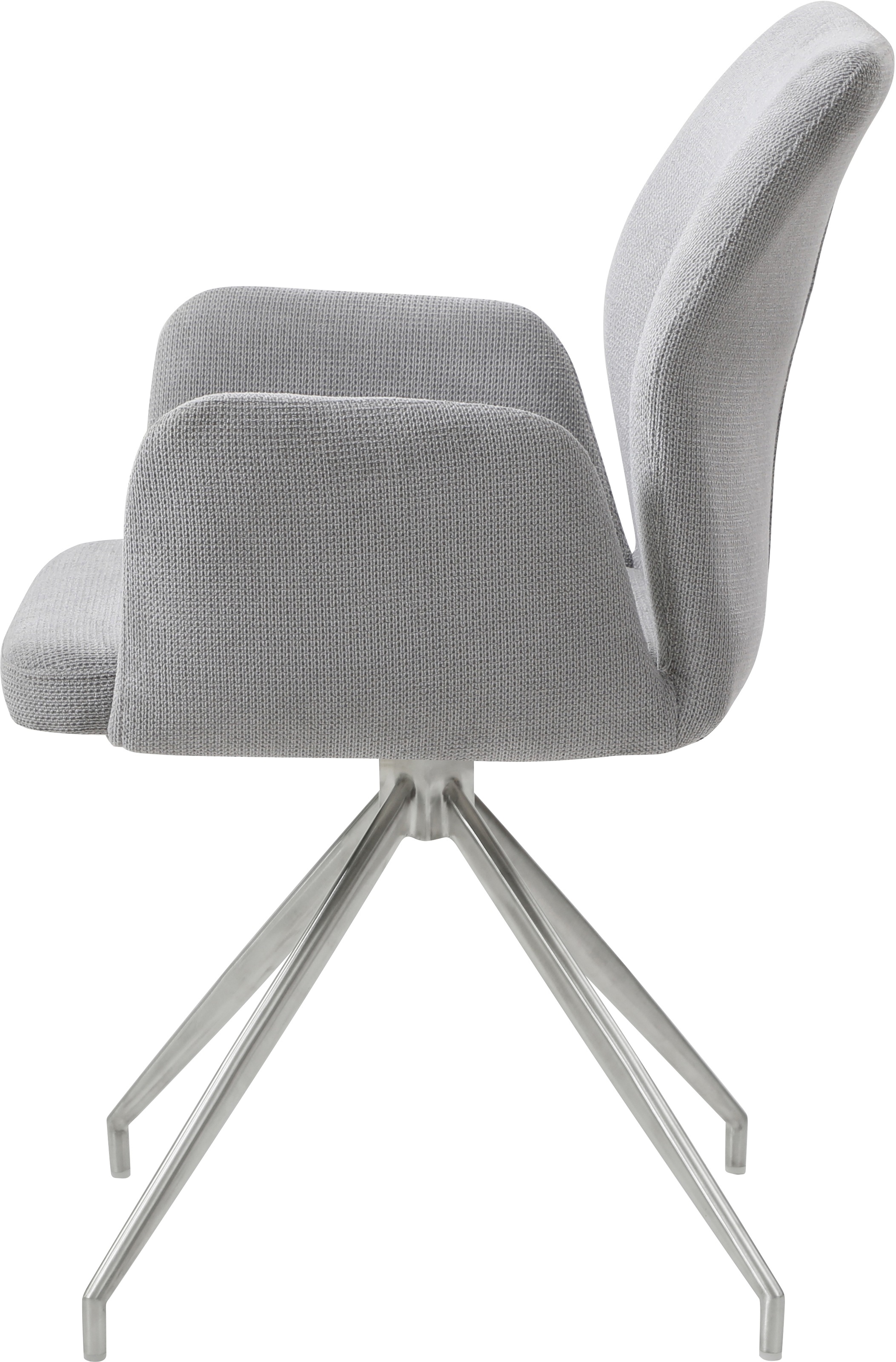 SalesFever Essgruppe, (Set, 5 tlg.), Tischplatte mit echter Baumkante, Gestell aus rostfreiem Edelstahl