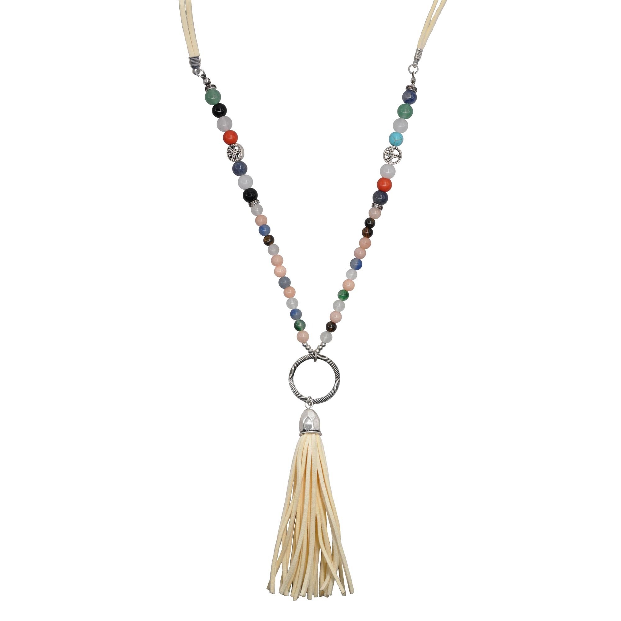 Steuer Collierkettchen »Velour Metall Achat mehrfarbig«