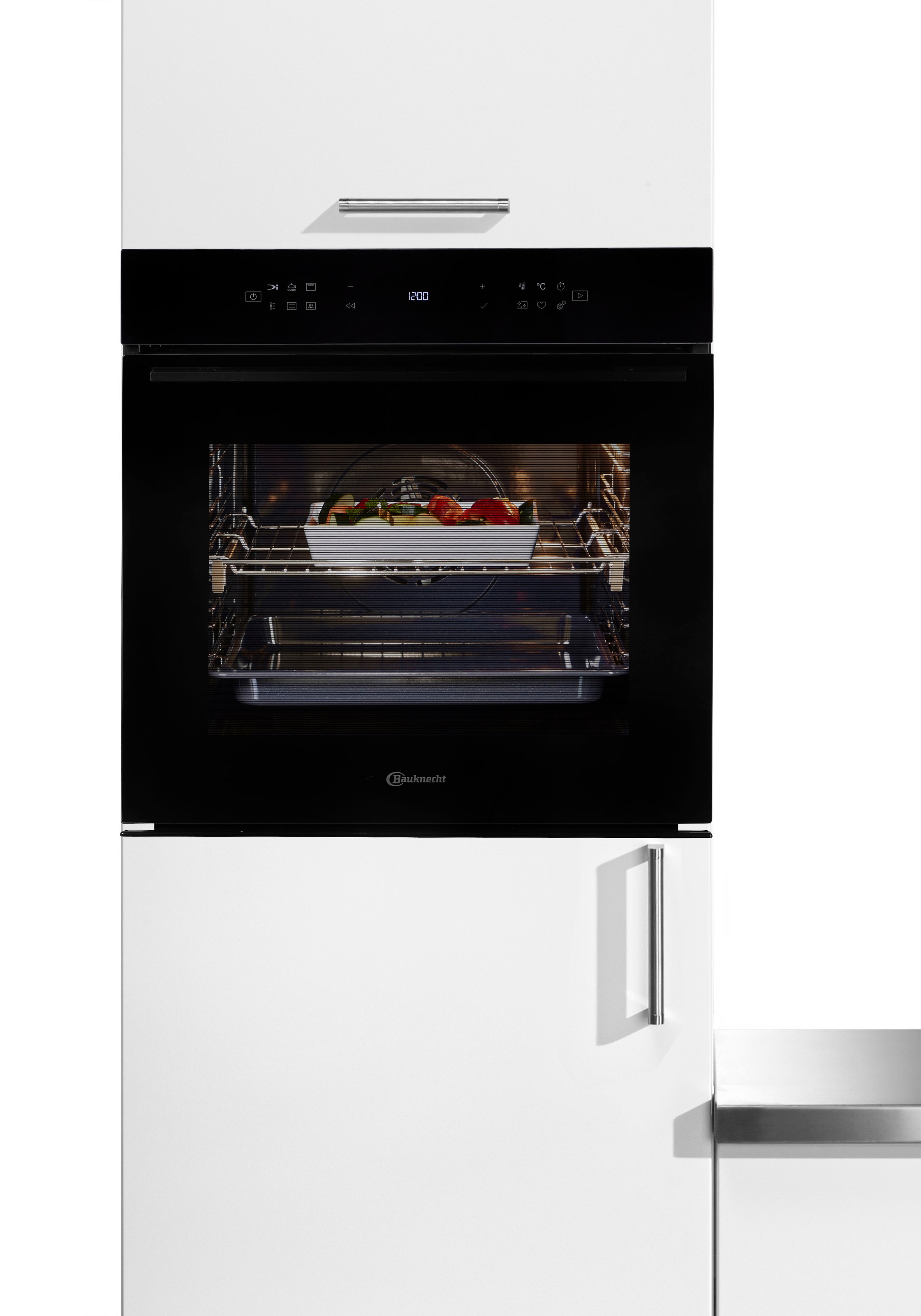 BAUKNECHT Einbaubackofen "BBI78PT1SK", Energieeffizienz: A+ (A+++-D), schwarz, B:60cm, Backöfen, 310C Pizza-Funktion – wie frisch aus dem Steinofen, AirFry-Funktion, Einbaubackofen 3