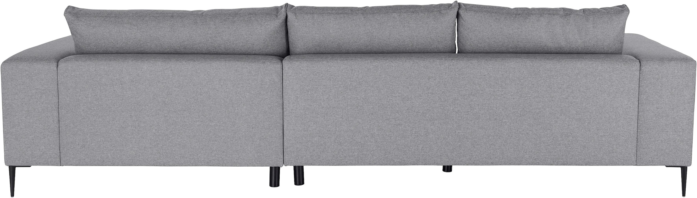 INOSIGN Ecksofa »Aurora, L-Form, mit extra breiter Recamiere, 324 x 170 cm (BxT)«, Designsofa mit tollem Sitzkomfort, extra hohe Metallfüße schwarz