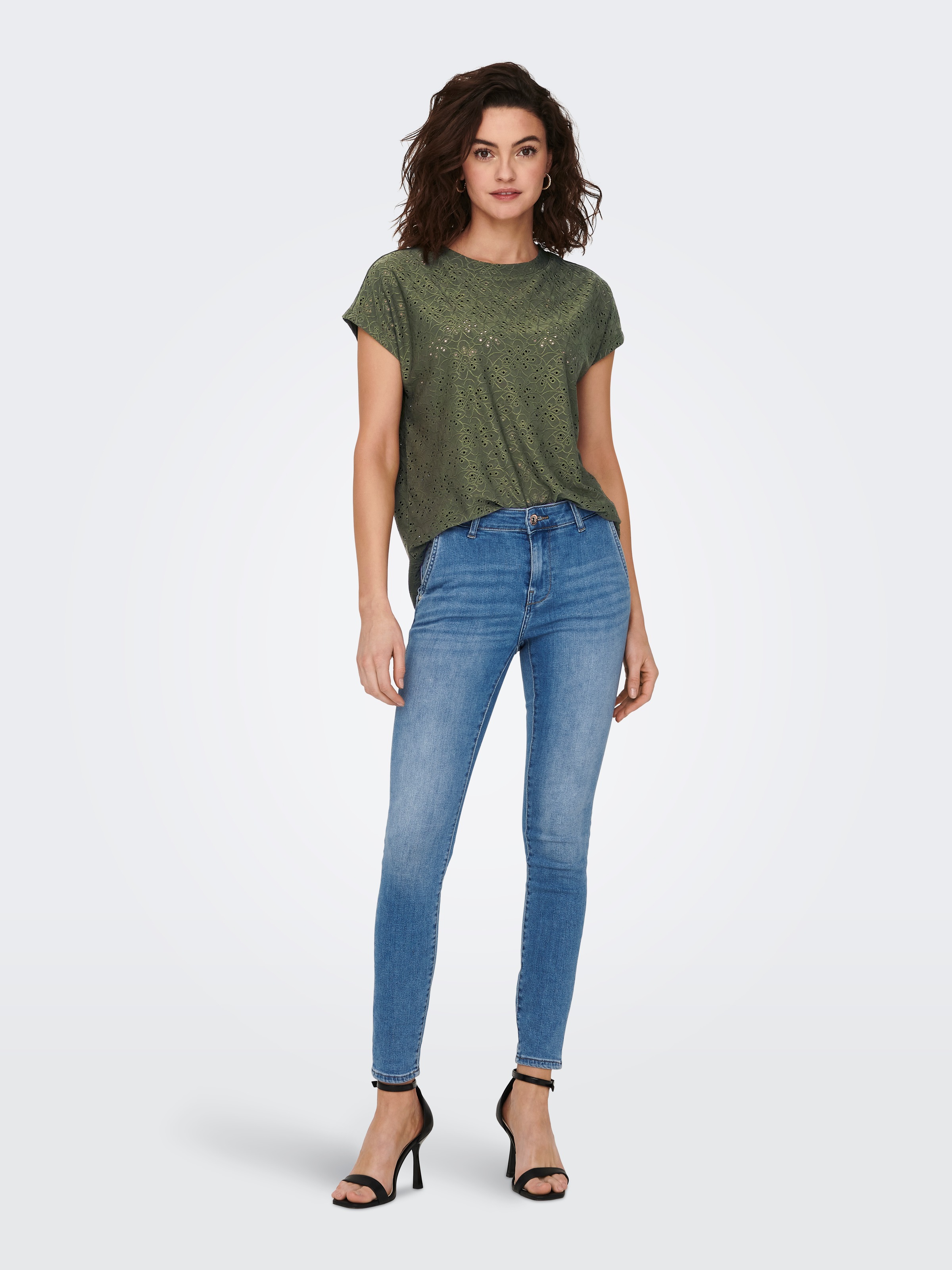 ONLY Onlsmilla Life S/S Top Junior Kalamata Size S 2