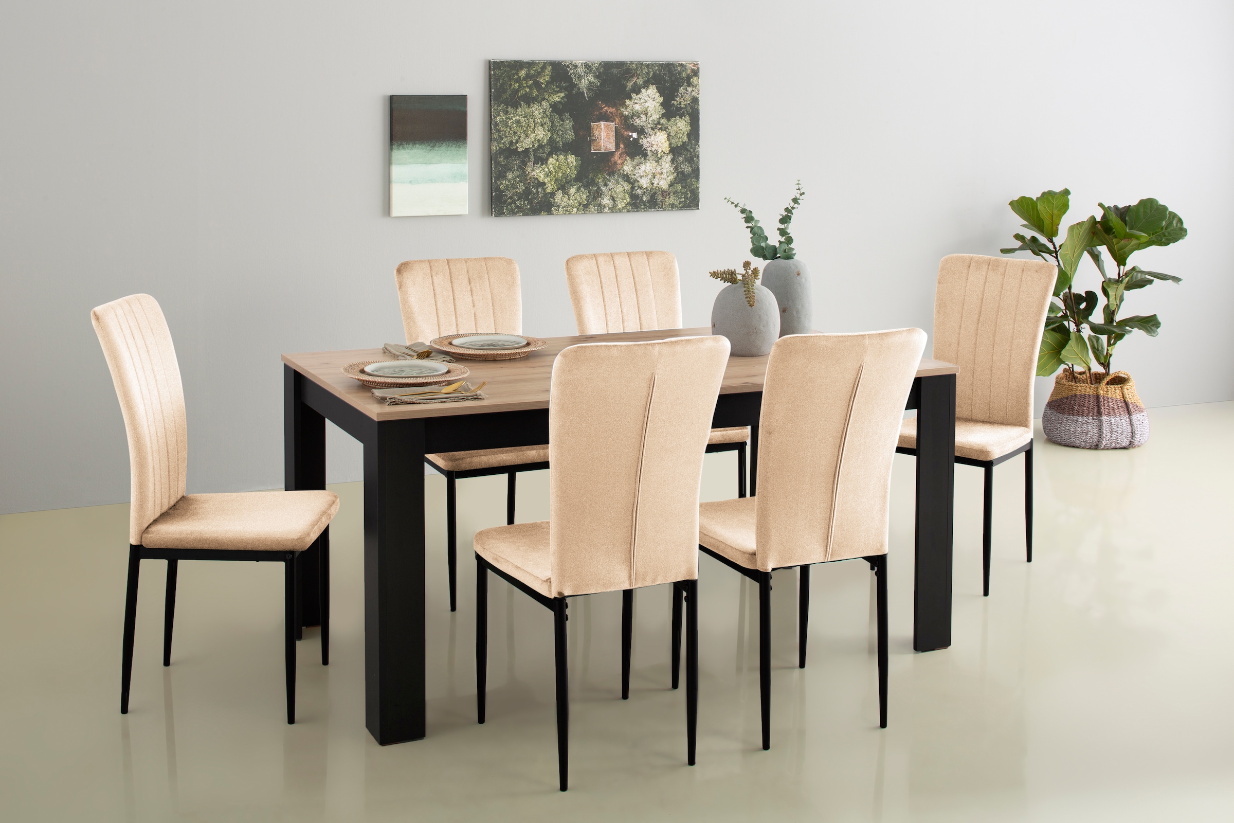 Esstisch tlg.), modernem mit bestellen Tischgruppe 7-teilige »Bergamo«, und 7 BAUR Esszimmerstuhl Essgruppe affaire (Set, Home |